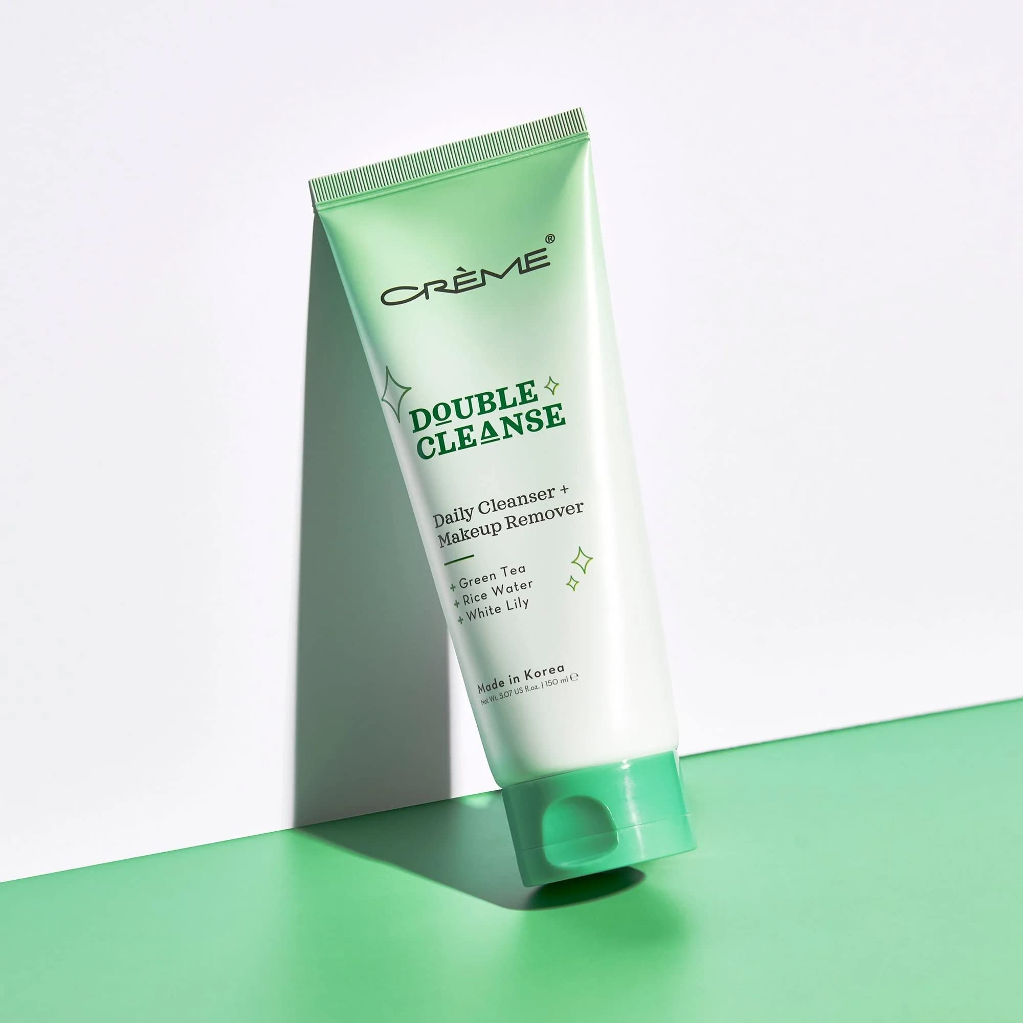 The Crme Shop Korean Skincare Double Cleanse 2-In-1 Green Tea Face Wash, Brightening Treatment, Acne Treatment, Calms Redness, C