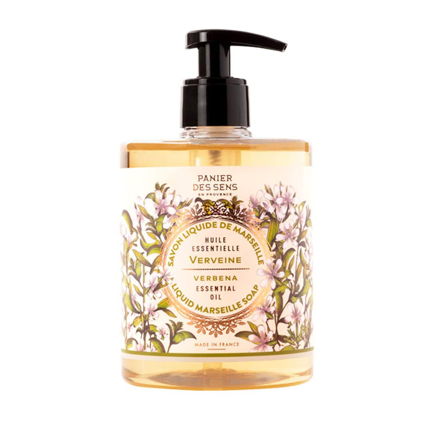 Panier Des Sens - Marseille Liquid Hand Soap - Verbena Hand Wash - Moisturizing Soap With Coconut Oil - Bathroom & Kitchen Refil