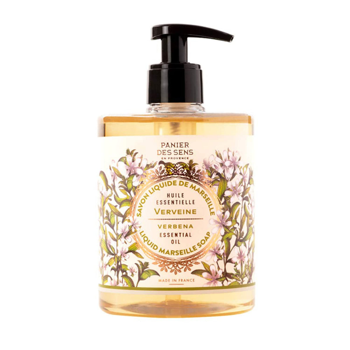 Panier Des Sens - Marseille Liquid Hand Soap - Verbena Hand Wash - Moisturizing Soap With Coconut Oil - Bathroom & Kitchen Refil