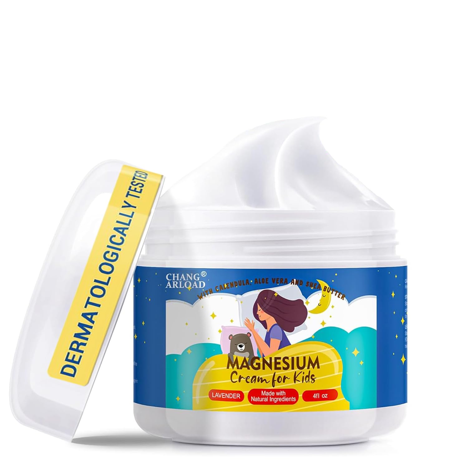 Kids Magnesium Lotion for Sleep  Organics Magnesium Cream for Relaxation, with Lavender & Shea Butter  Sleep & Bedtime Melaton