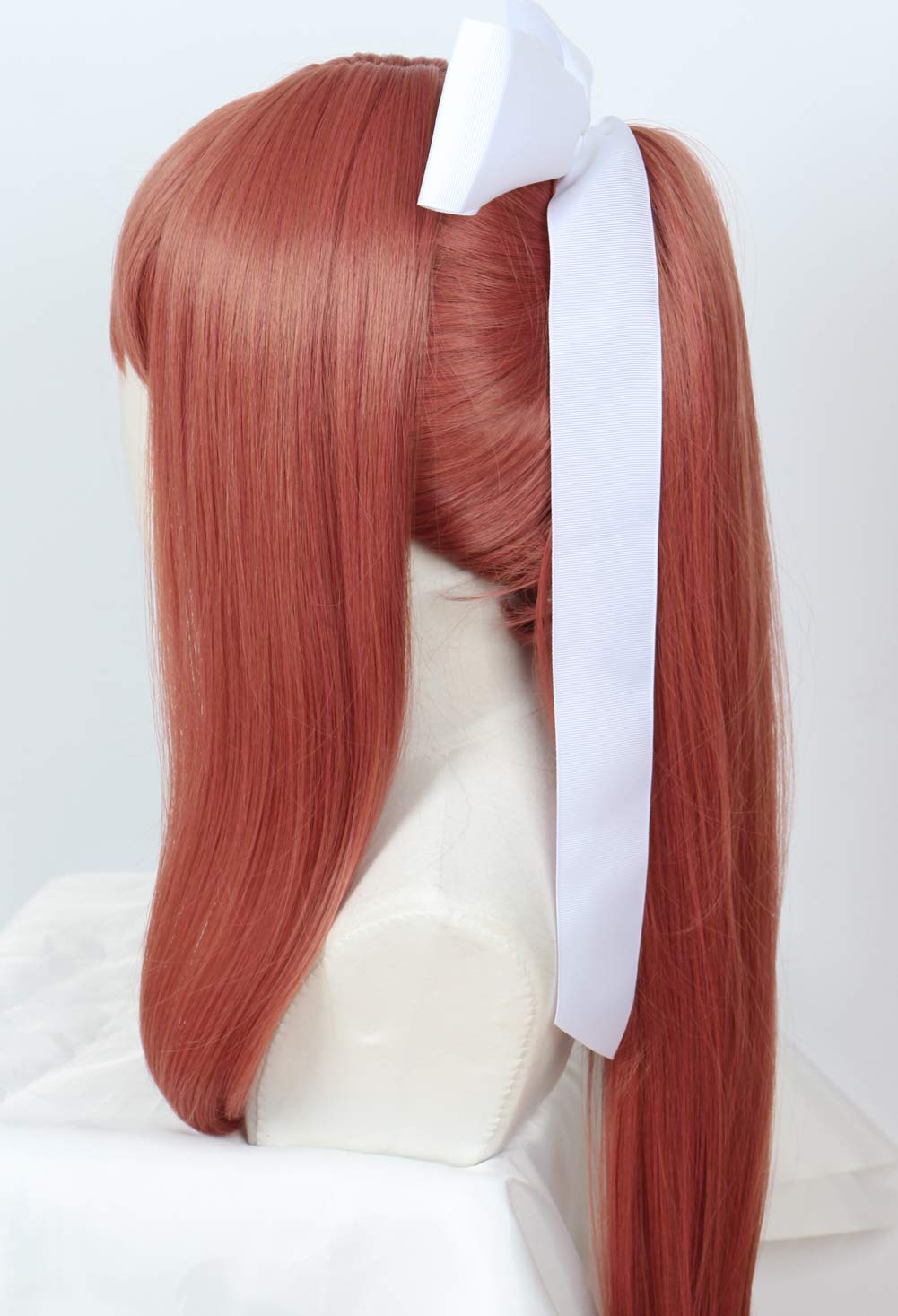 Linfairy Girl Wig Halloween Cosplay Costume Wig For Women Long Wig With White Bow