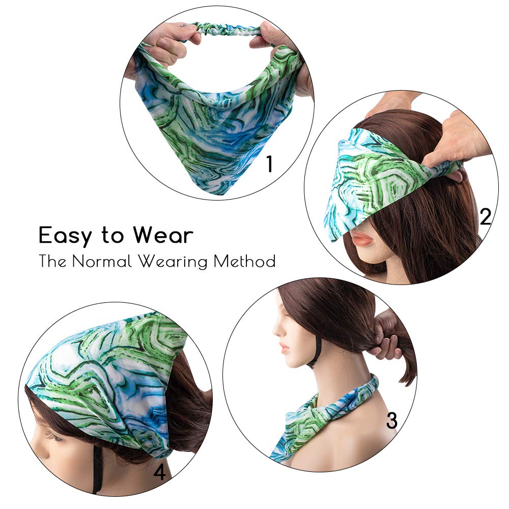 Tobatoba Bandana Headbands For Women, 5 Pack Tie Dye Hair Bandanas For Women