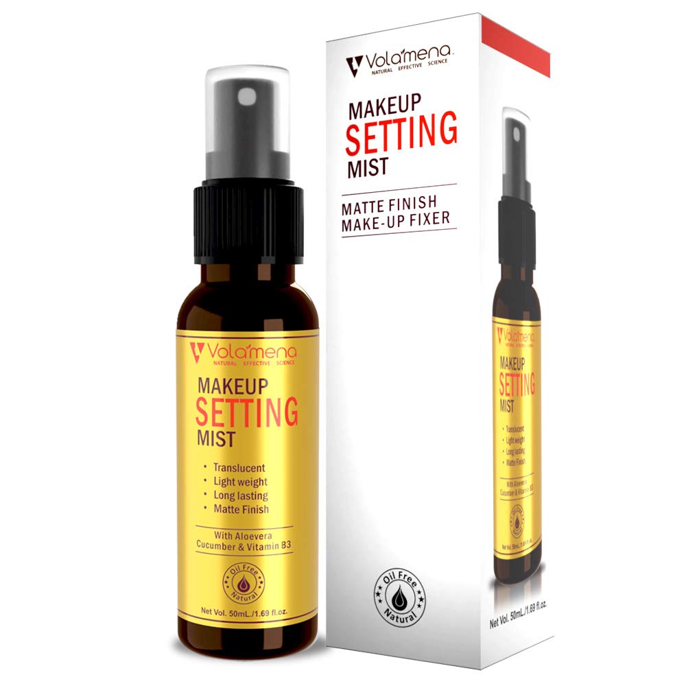 Volamena Make Up Setting Spray Mist With Cucumber And Shea Butter Make Up Fixer After Makeup For Women 50 Ml