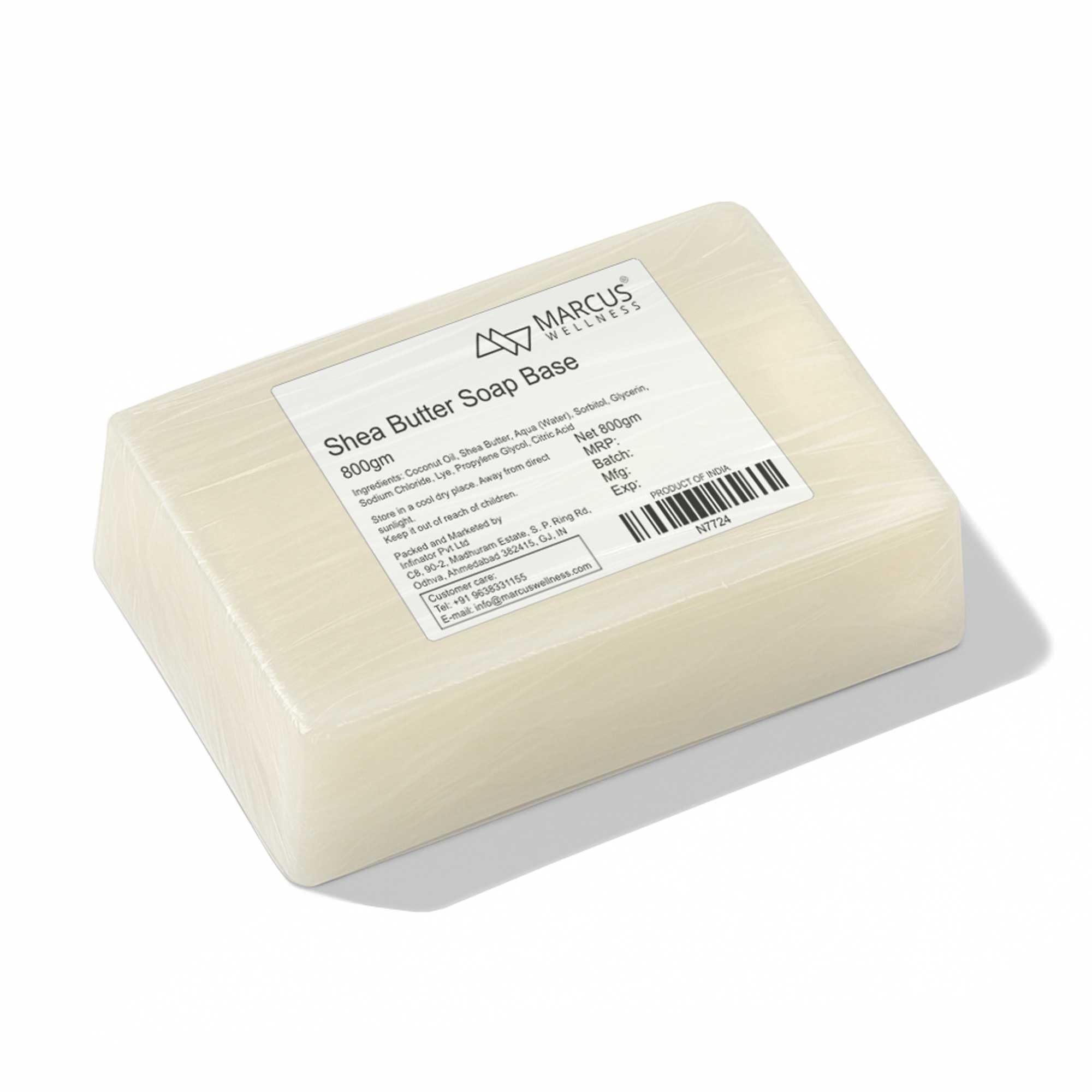 Marcus Wellness Shea Butter Glycerine Soap Base For Melt And Pour Soap Making (800G)