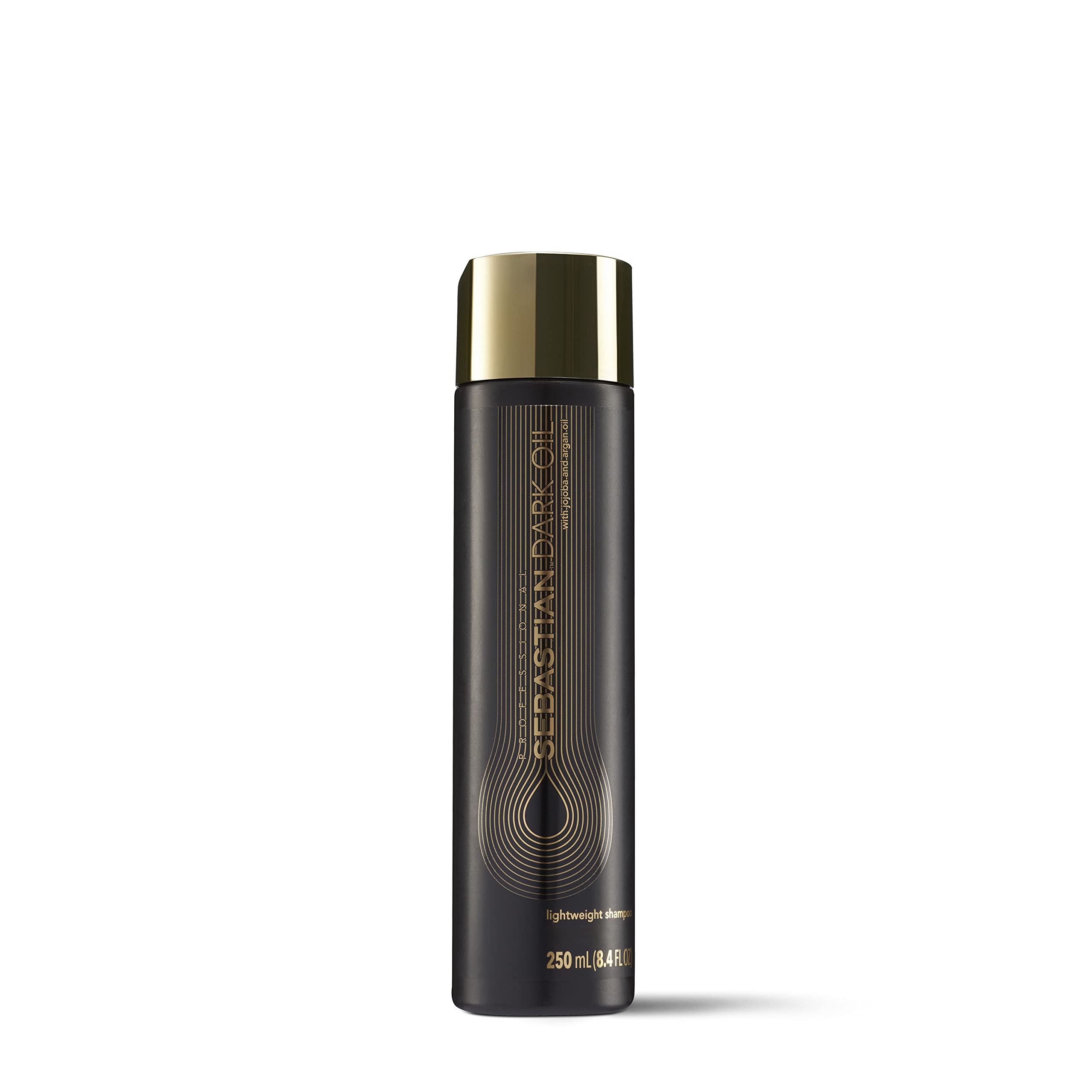Sebastian Professional Dark Oil Lightweight Shampoo, Infused With Jojoba & Argan Oil, 8.4 Fl Oz