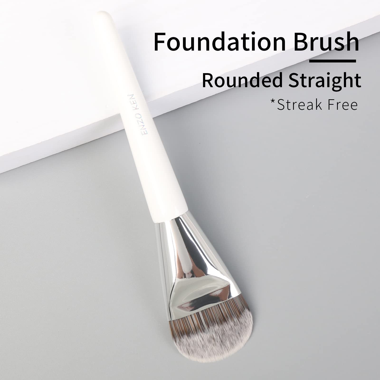 Enzo Ken Liquid Foundation Brush, Flat Foundation Brush For Liquid Makeup, Make Up Brush For Liquid Foundation, Flat Makeup Brus