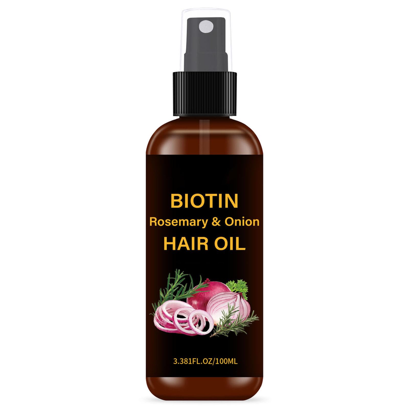Yniquet Onion Rosemary Hair Oil for Hair Growth, Onion Hair Growth Oil for Thinning Breakage Hair Care, Moisturizing Hair Oil fo