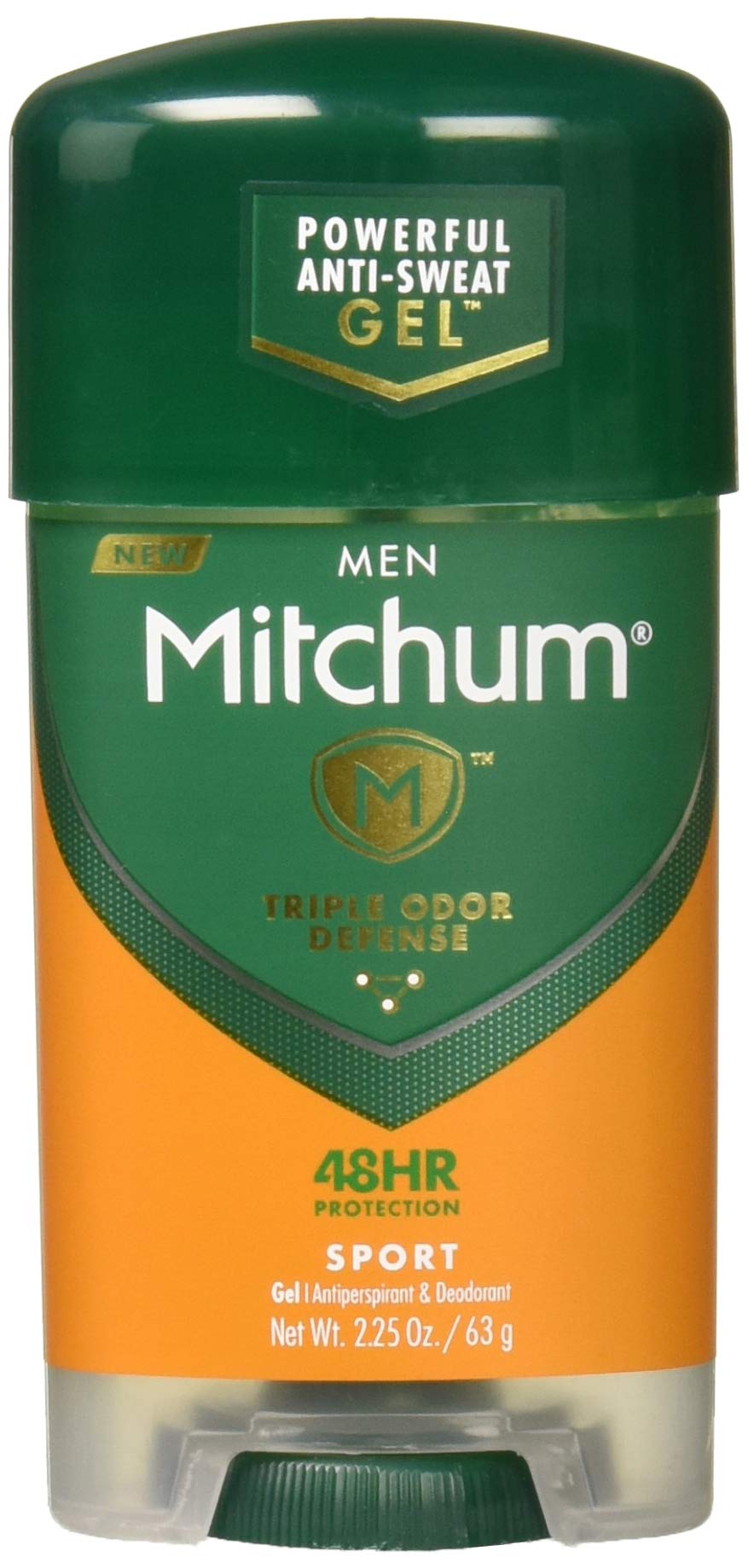 Mitchum Antiperspirant Deodorant Stick for Men, Triple Odor Defense Gel, 48 Hr Protection, Dermatologist Tested, Sport,green 2.2