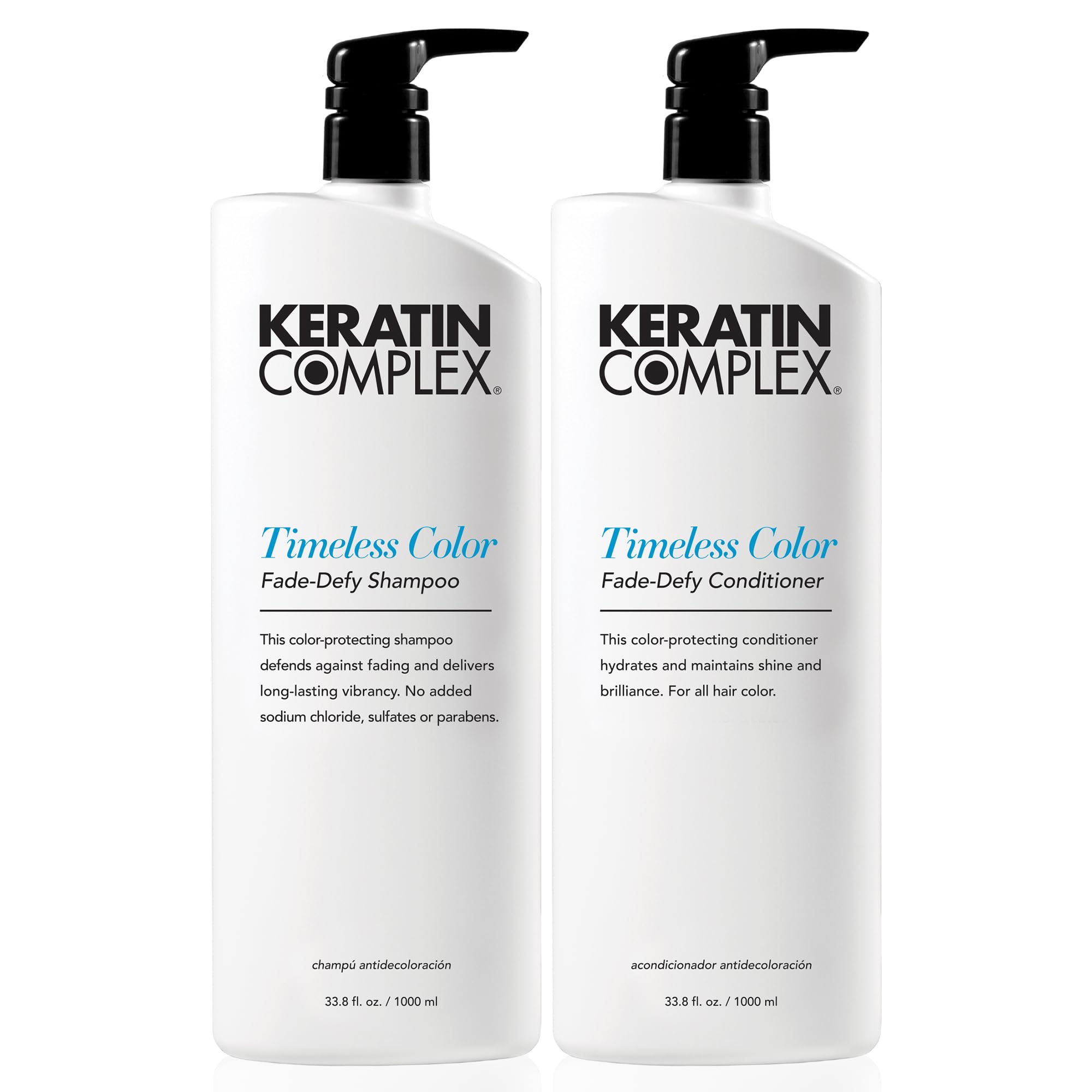 Keratin Complex - Timeless Color Fade Shampoo & Conditioner Duo - 33.8 fl oz Each