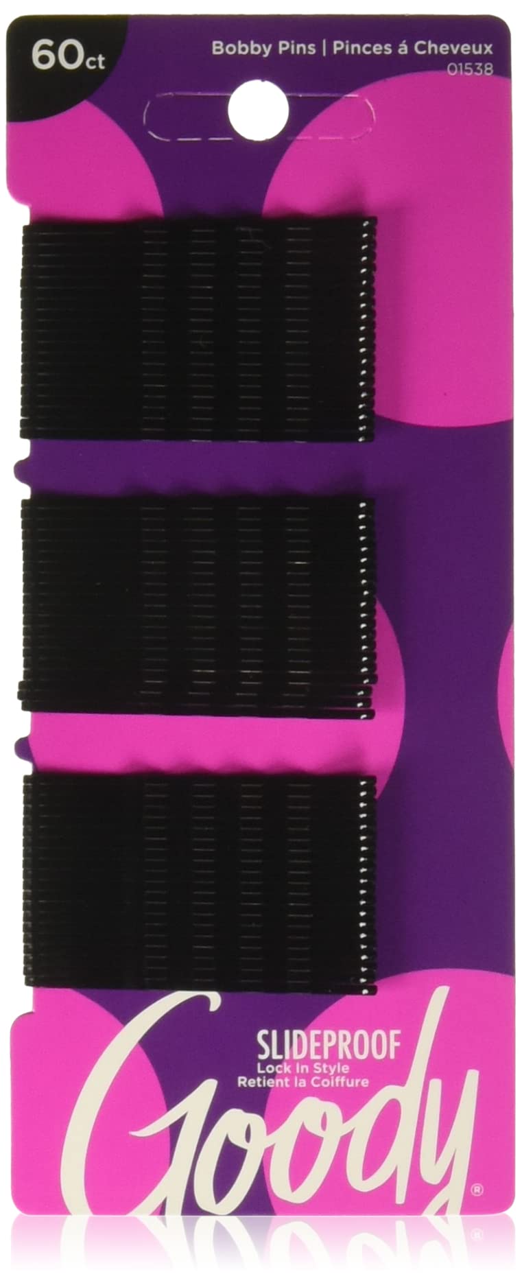 Goody Styling Essentials Bobby Pins, Black, 2 Inches, 60 Count