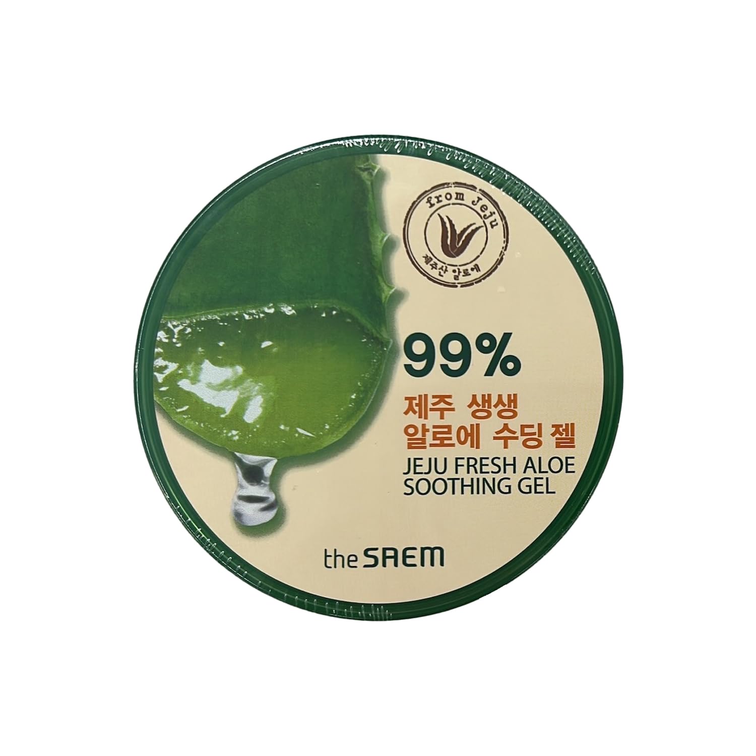 [the SAEM] Jeju Fresh Aloe Soothing Gel 10.1 fl. oz. (300ml) - 99% Aloe Vera, Hydrates & Dry, Itchy & irritated Skin
