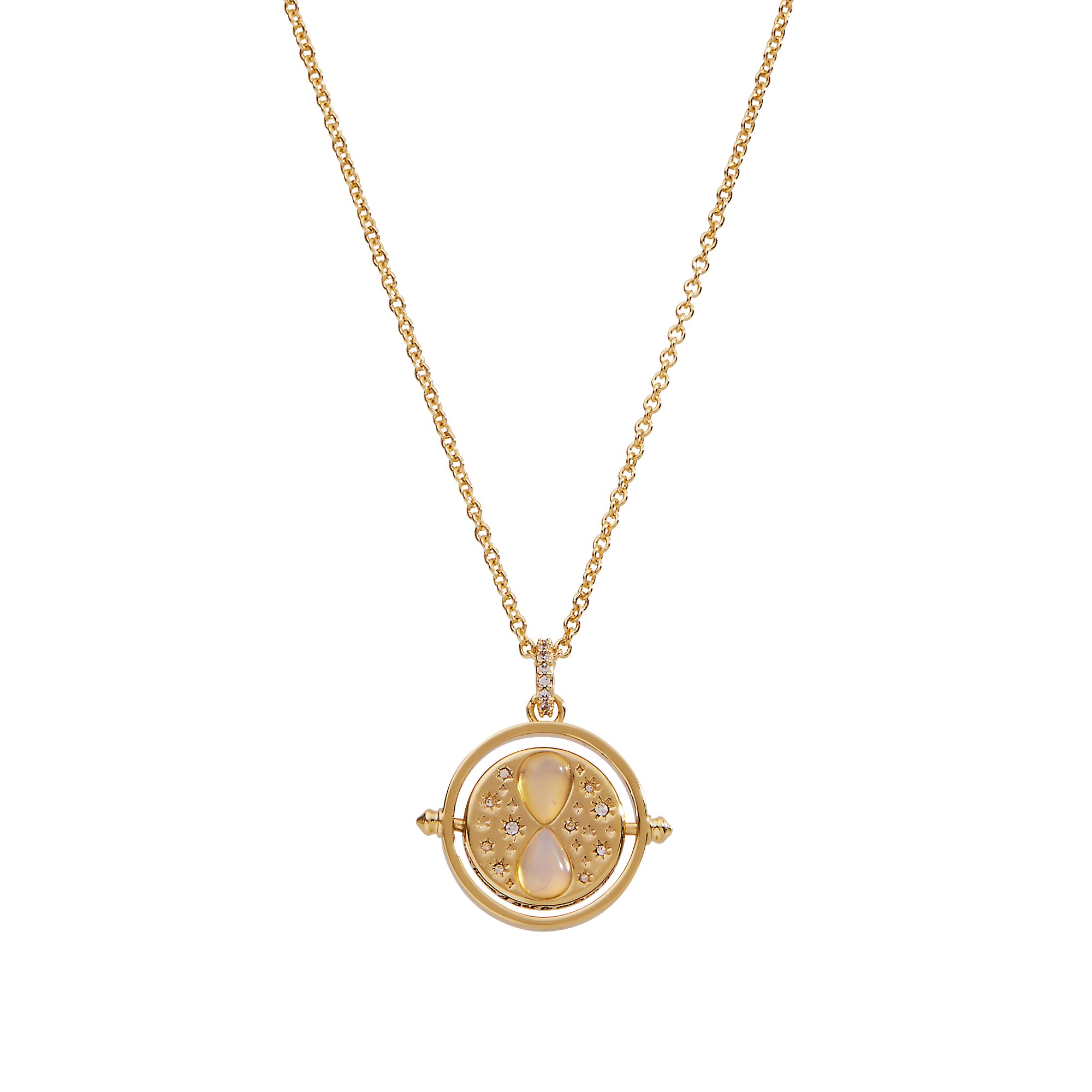 ALEX AND ANI Harry Potter Time Turner Pendant, Brass Shiny Gold