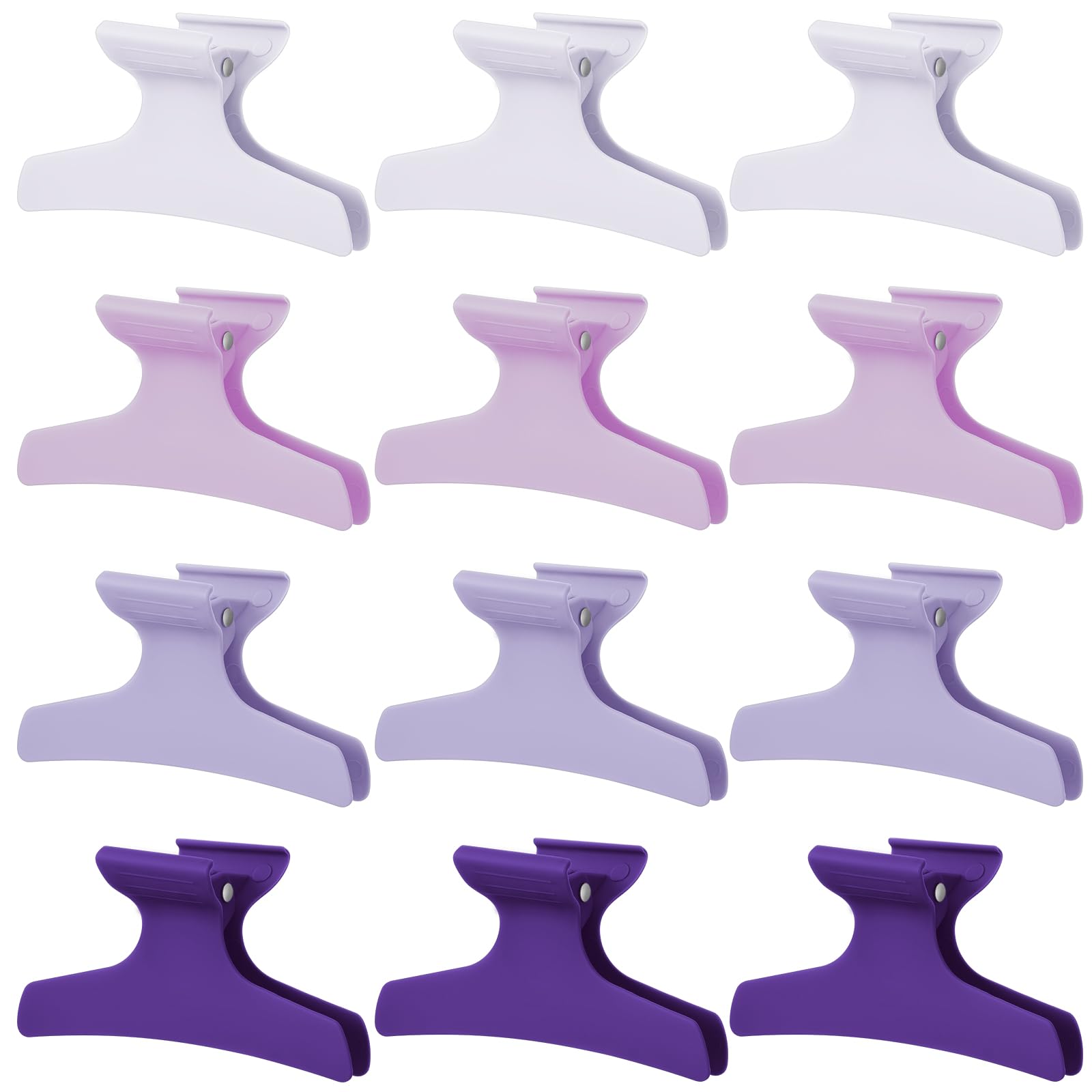 Batiyeer 12 Pcs Butterfly Hair Clips for Styling Sectioning Hair Clips for Women Butterfly Clamps Non Slip Claw Salon Section fo
