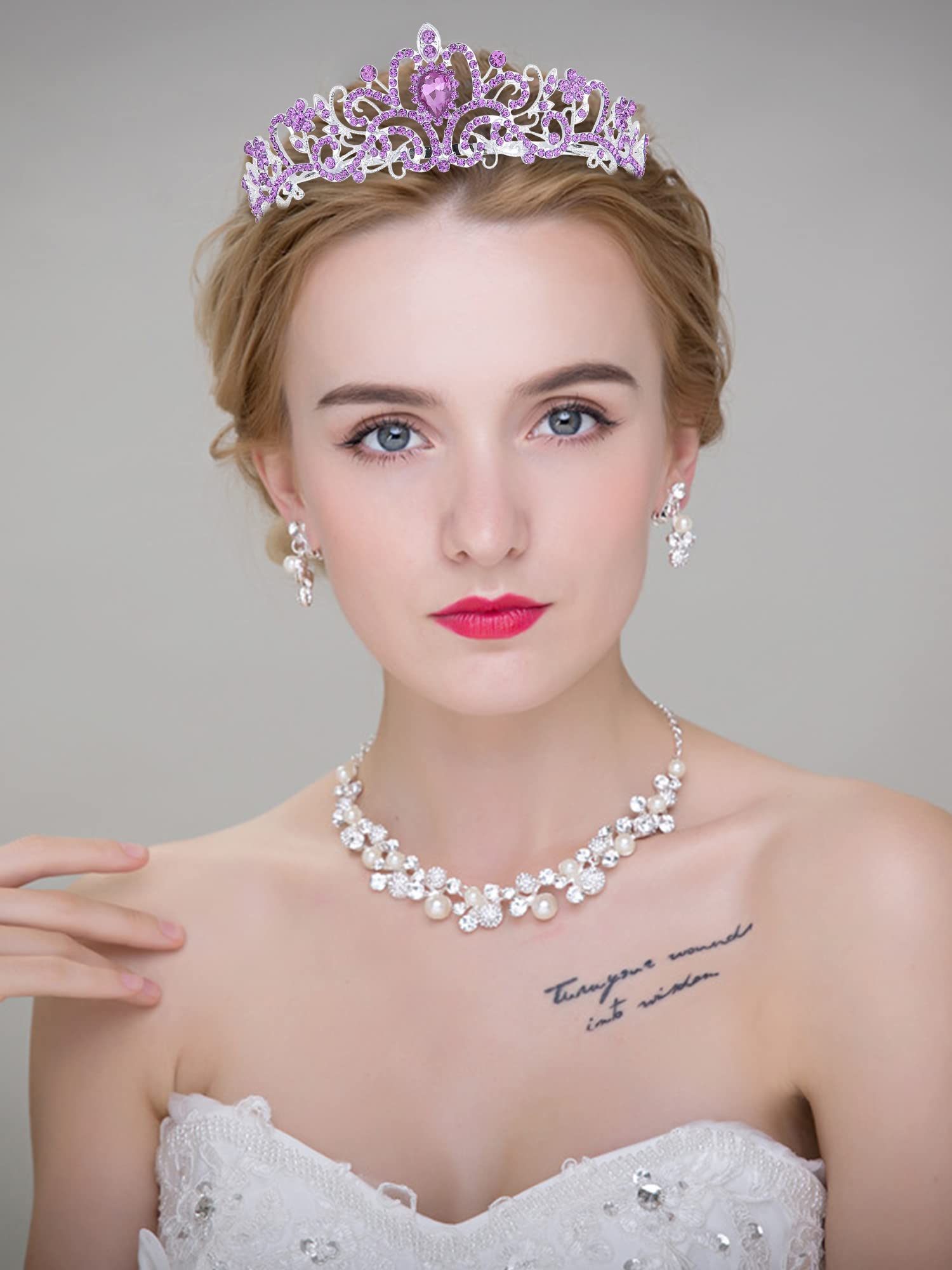 Cocide Tiara Crowns Crystal Headband Princess Rhinestone Crown With Combs Bride Headbands Bridal Wedding Prom Birthday Party Hai