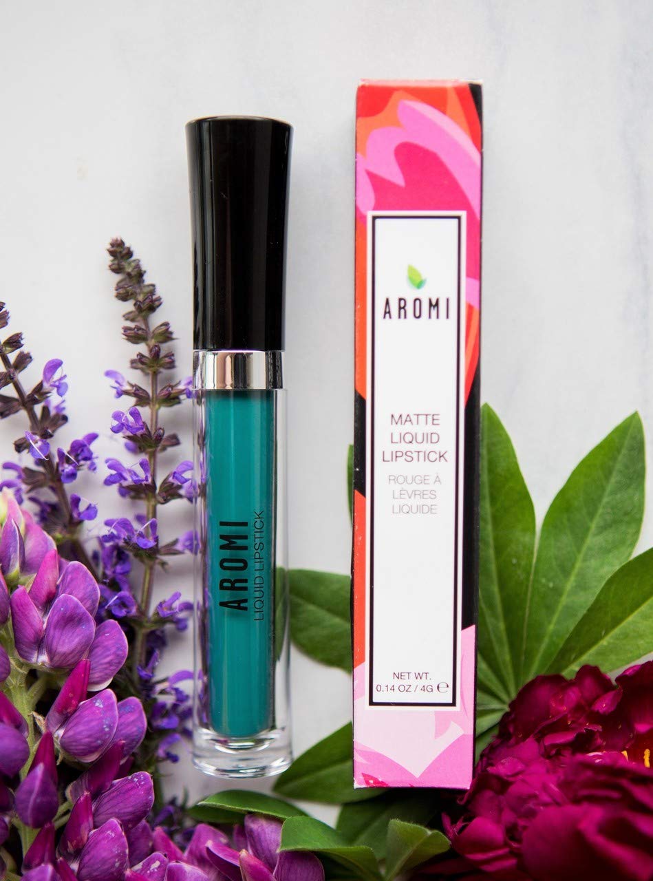 Aromi Teal Matte Liquid Lipstick - Turquoise, Blue Green Lip Color, Vegan And Cruelty-Free Makeup, Waterproof, Long-Lasting (Mer