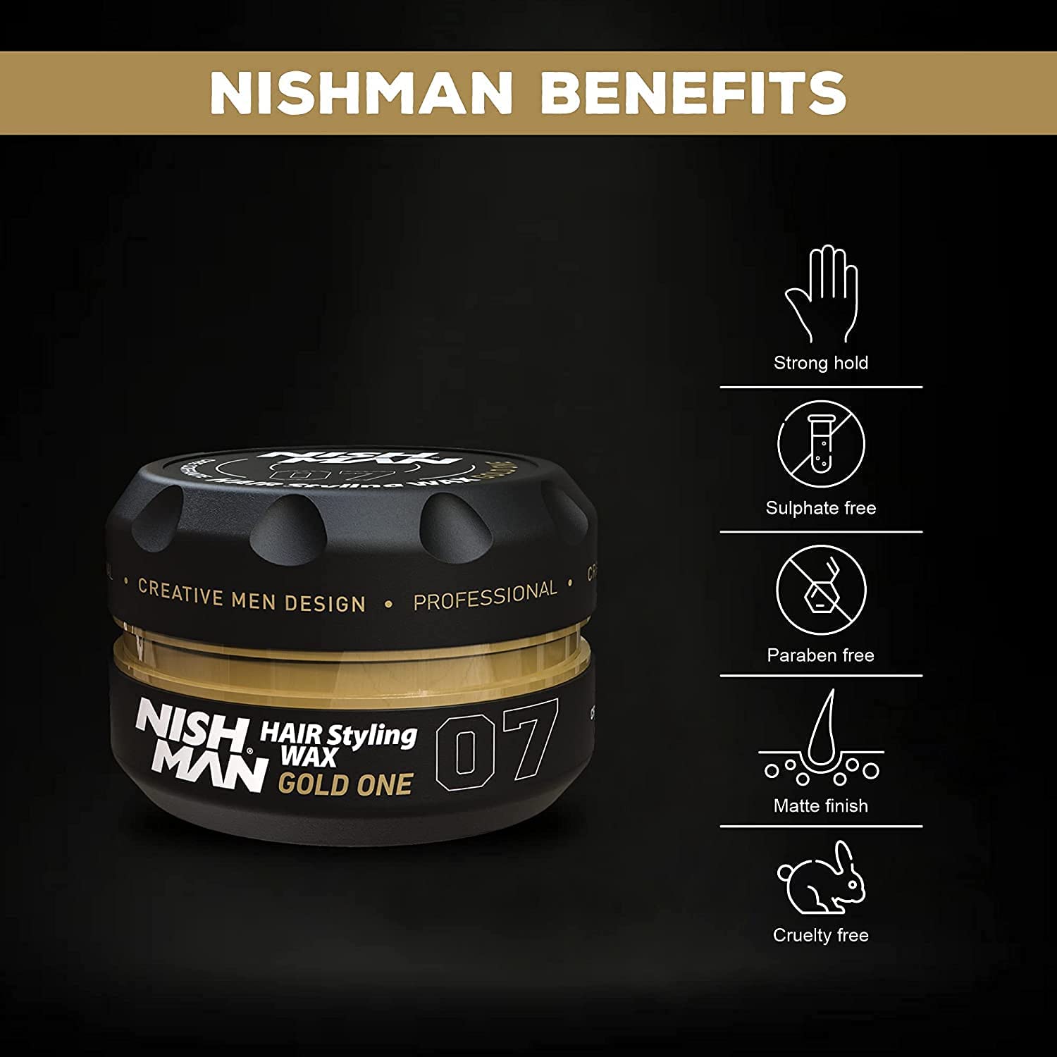 Nishman Hair Styling Series (07 Gold One Aqua Wax, 150Ml)