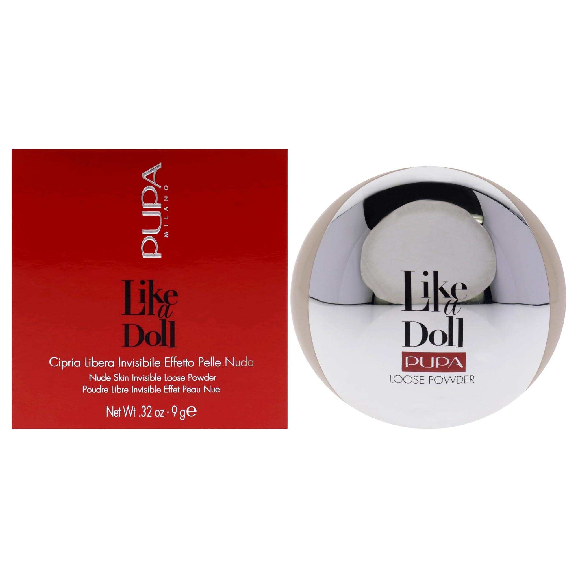 Pupa Milano Like A Doll Loose Powder 004 Rosy Beige - Soft Powder For Smooth, Photoready Complexion - Enriched With Hydrating Co