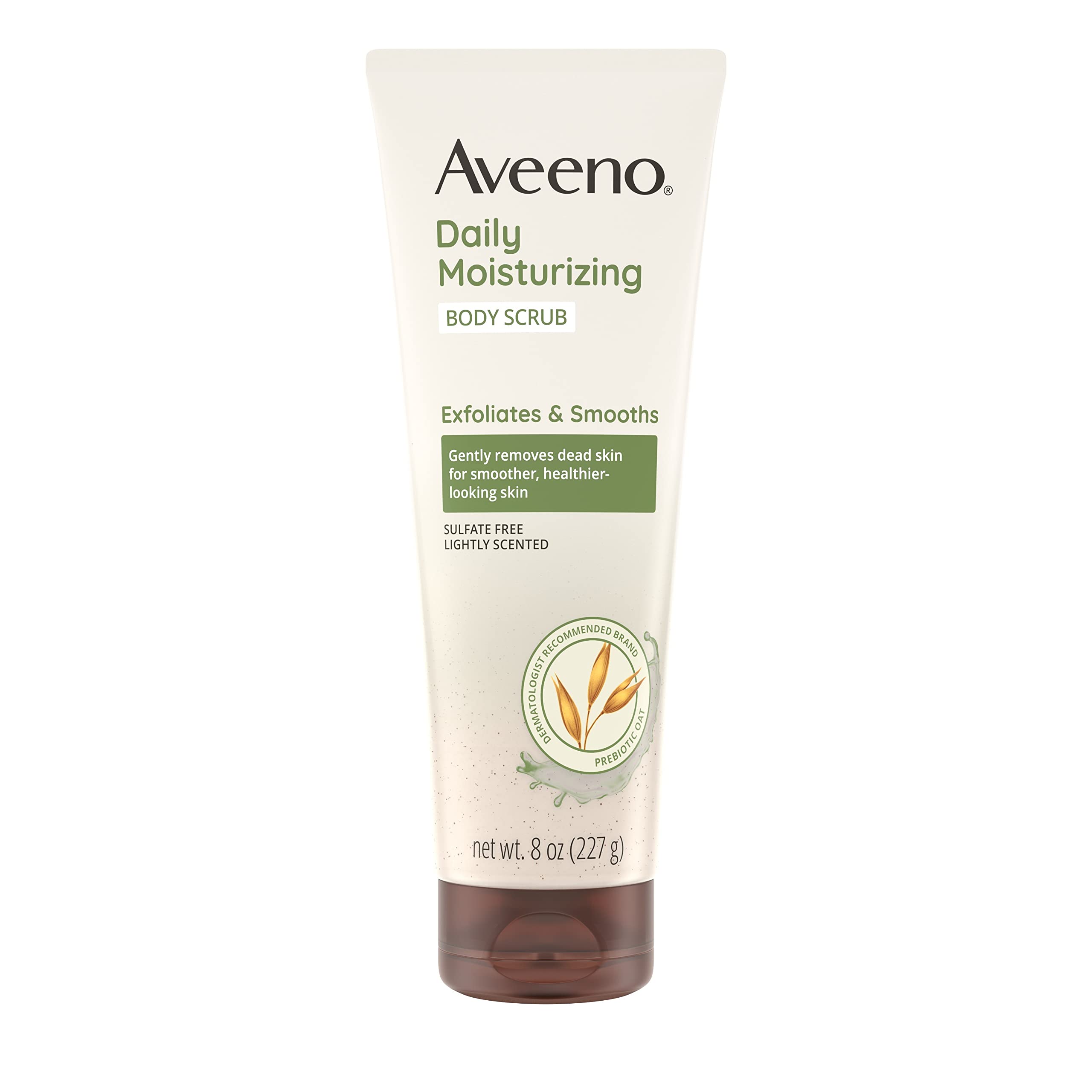 Aveeno Daily Moisturizing Body Scrub, Exfoliating Body Wash for Smoother, Healthier Looking Skin, Soothing Prebiotic Oat Formula
