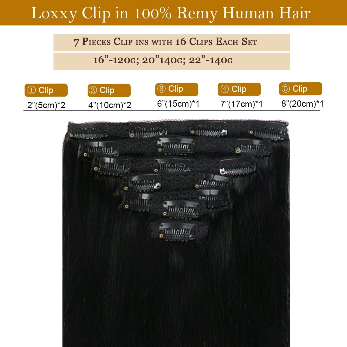 Loxxy Clip In Hair Extensions New Version Thickened Double Weft Brazilian Human Hair Thick Silky Straight Clip In Human Hair Ext