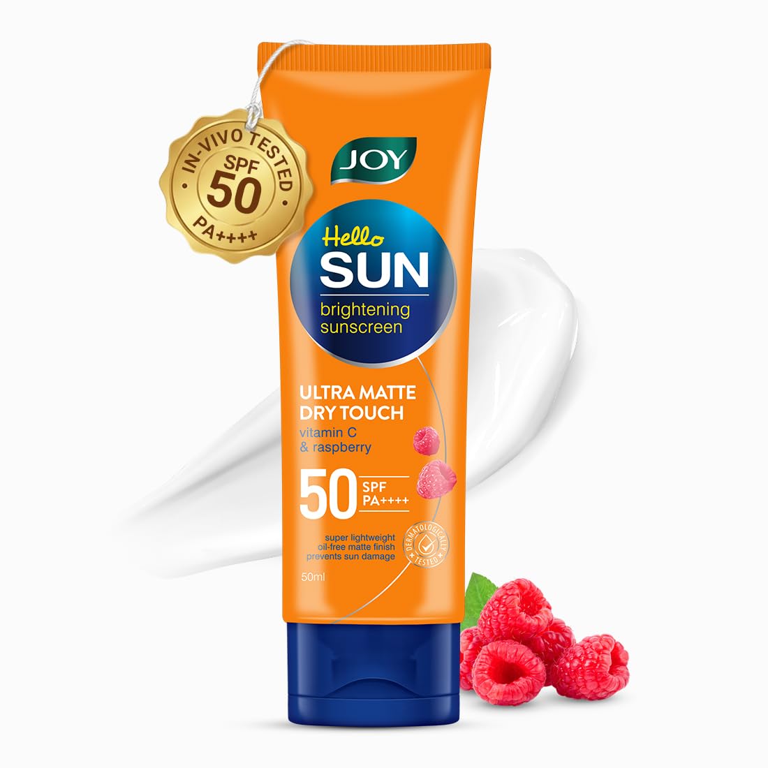 Joy Spf 50 Pa++++ Matte Sunscreen For Oily Skin, 50Ml | Invivo Tested | Travel & Purse Size | Zero White Cast, Water Resistant B