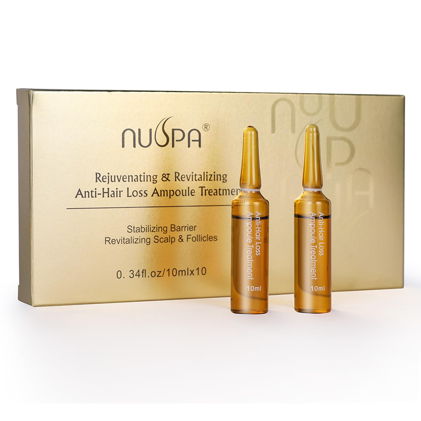 Nuspa Rejuvenating Revitalizing Anti Hair Loss Ampoules Treatment,Stabilizing Barrier Scalp, Follicles Hair Growth Serum For Men