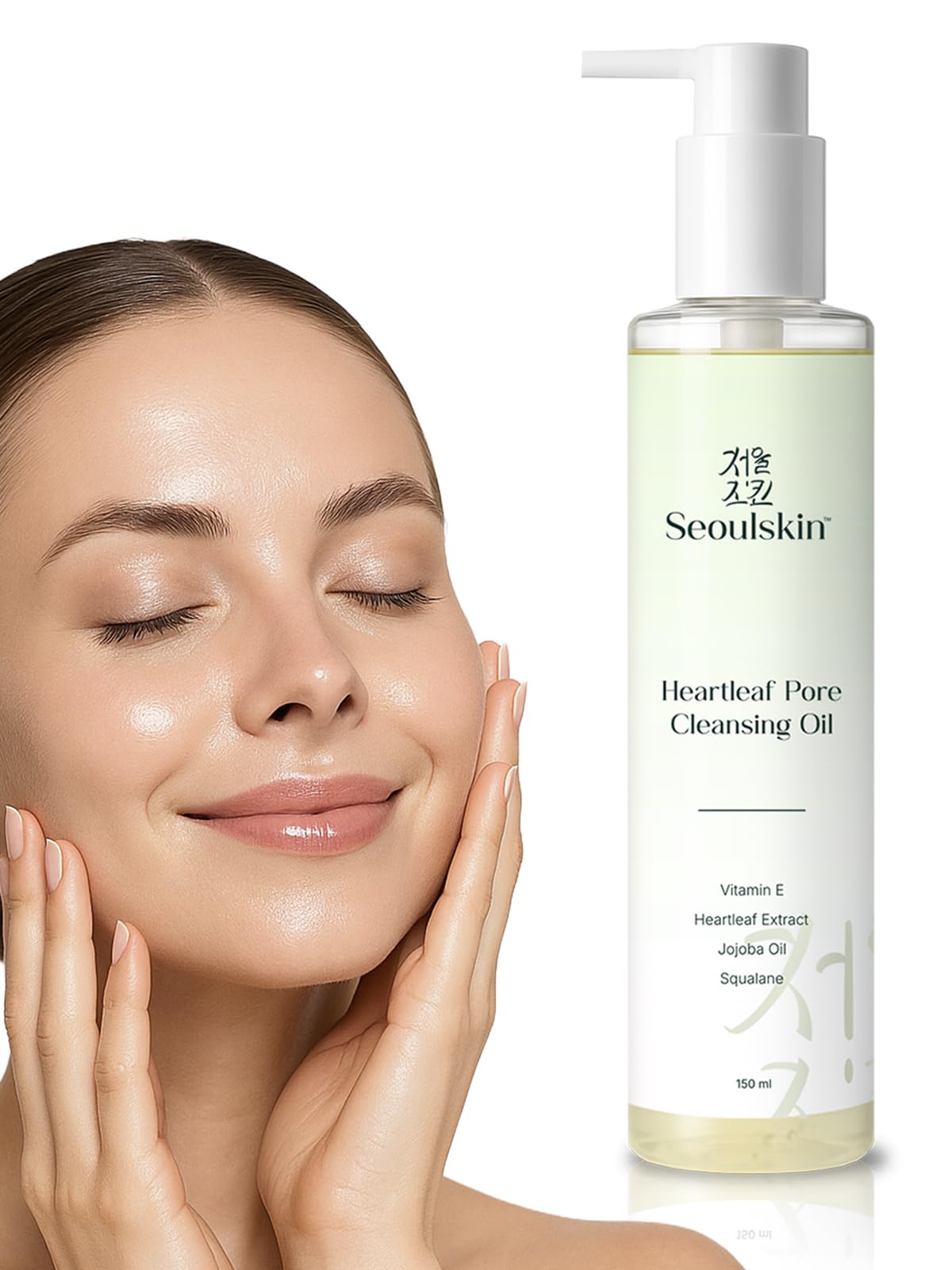 Seoulskin Heartleaf Cleansing Oil | Oil Cleanser For Face & Makeup Remover | Removes Waterproof Makeup, Spf & Dirt | Gentle Face