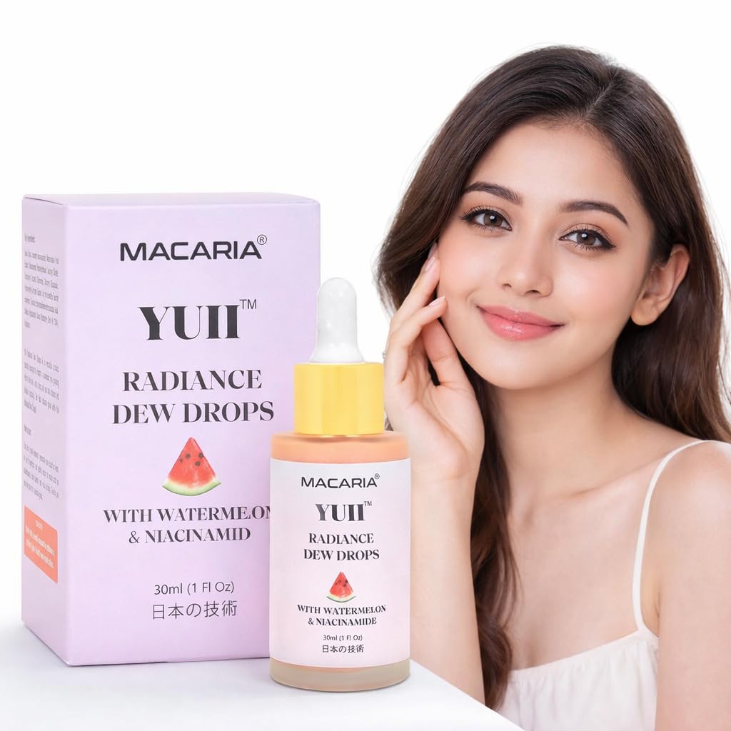 YUII Dew Drops Glow Toner Brightens and Nourishes Skin  Facial Toner and Serum Formula with Watermelon (Japanese Recipe)