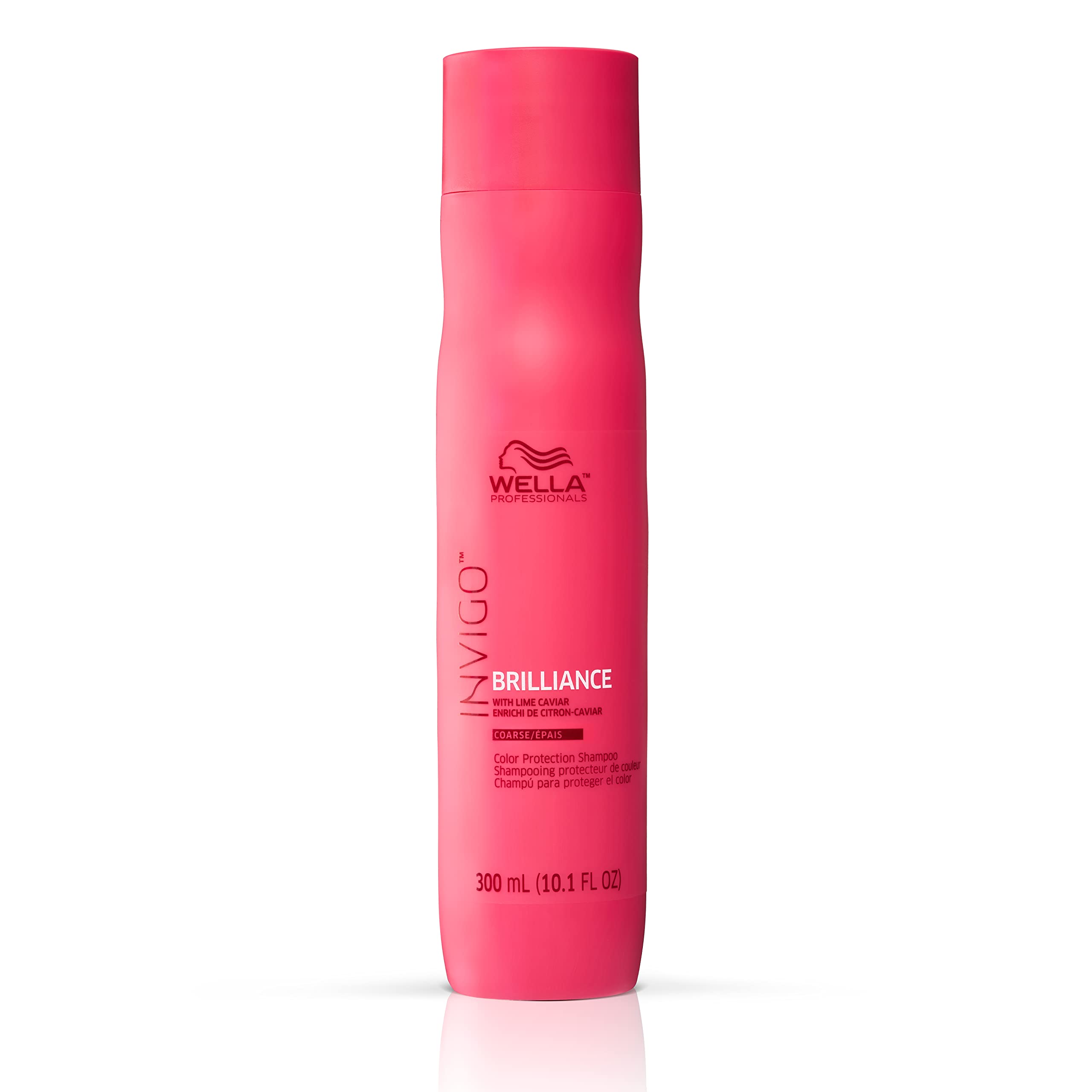 Wella Professionals Invigo Brilliance Shampoo for Coarse Colored Hair, Color Protection & Color Vibrancy, 10.1 oz