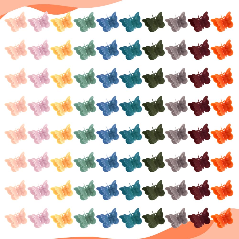 Ahoney 60PCS Mini Butterfly Hair Clips for Hair with Box Glitter 90s Y2k Hair Accessories for Girls Women 07