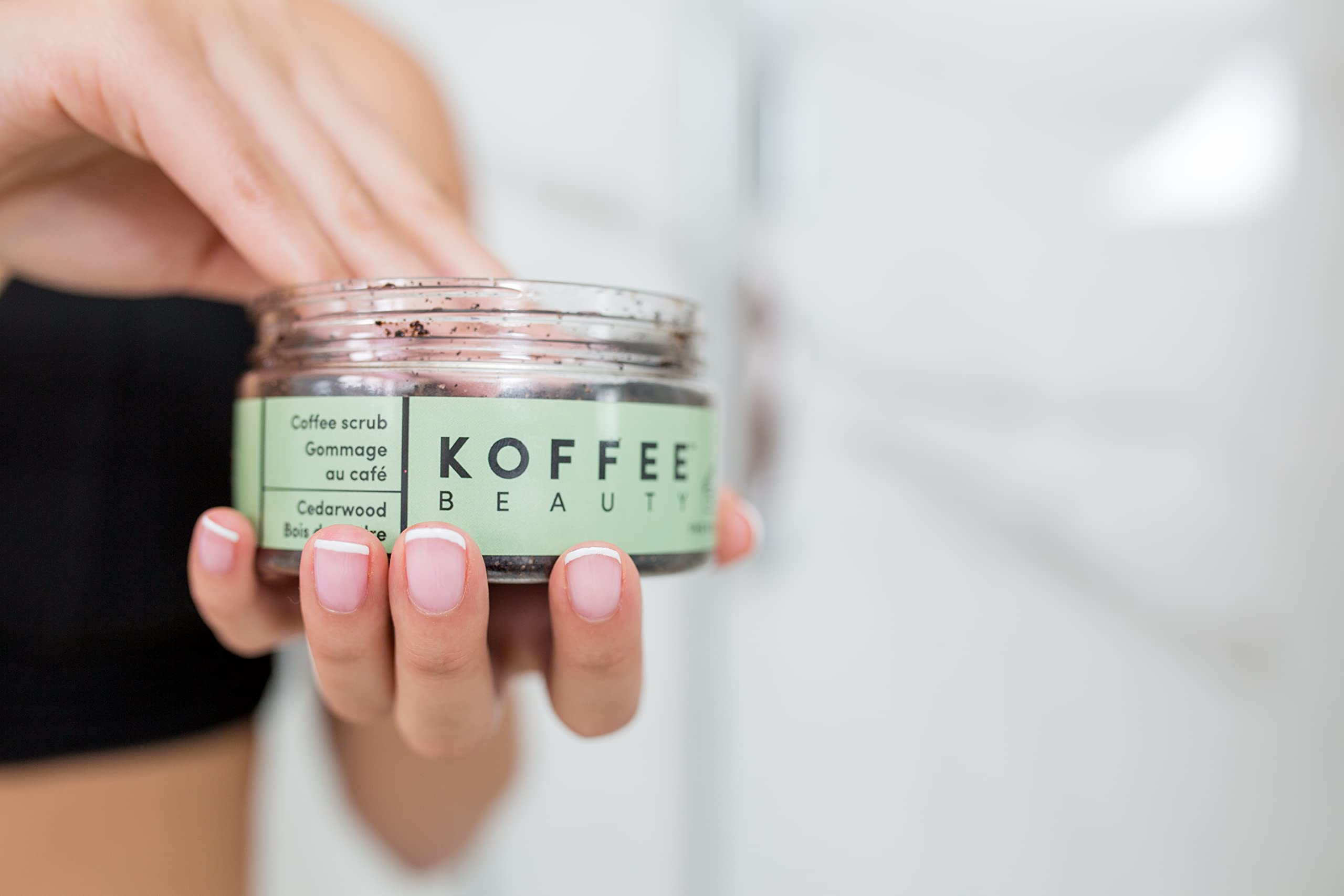 Koffee Beauty Cedarwood Coffee Scrub - Exfoliating Body And Face Scrub - Polish And Smooth Skin With Ease - Invigorate Senses Wi