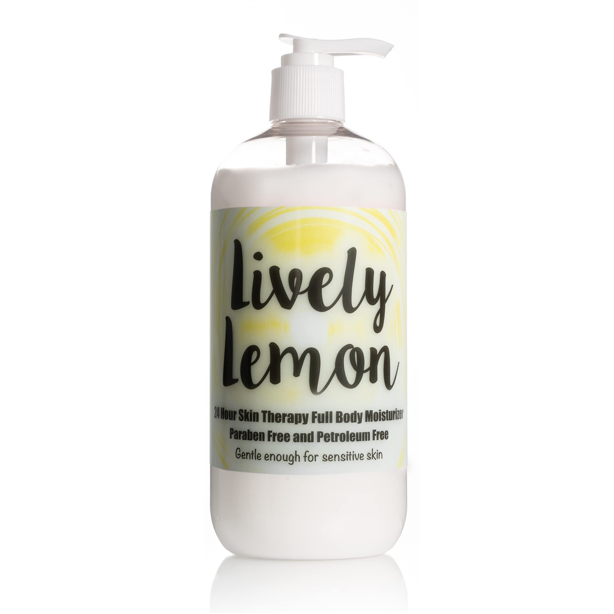 The Lotion Company 24 Hour Skin Therapy Lotion, Full Body Moisturizer, Paraben Free, Made in USA, Lively Lemon Fragrance, w/Aloe