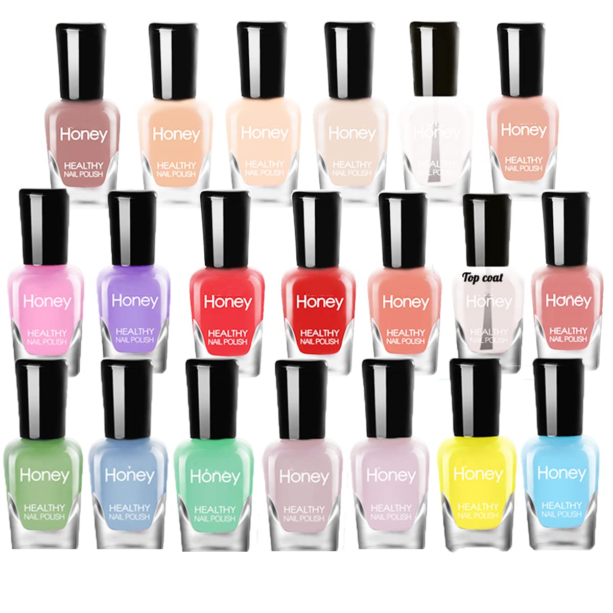 Tophany Non Toxic Nail Polish Set, Easy Peel Off And Fast Dry Nail Polish Set For Pack, Eco Friendly And Organic Water Based Nai
