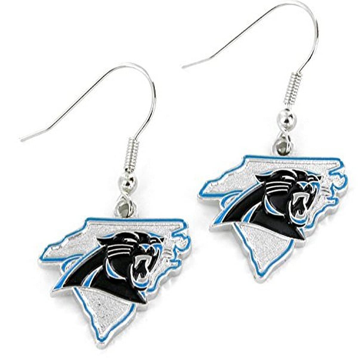 Aminco Womens NFL Carolina Panthers Home State Earrings, Baltimore Ravens, 2.5
