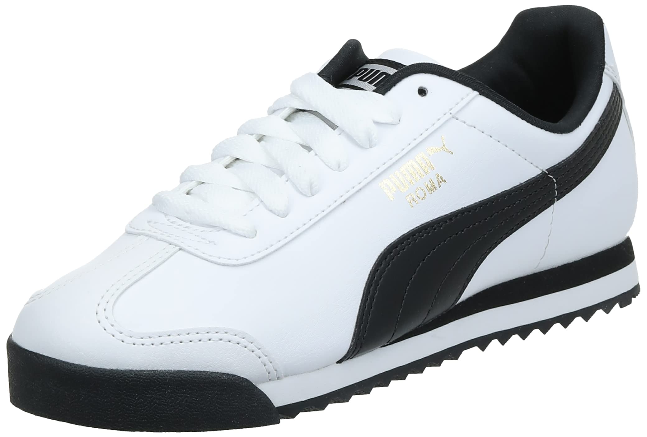 PUMA Mens ROMA BASIC Sneaker, white-black, 12