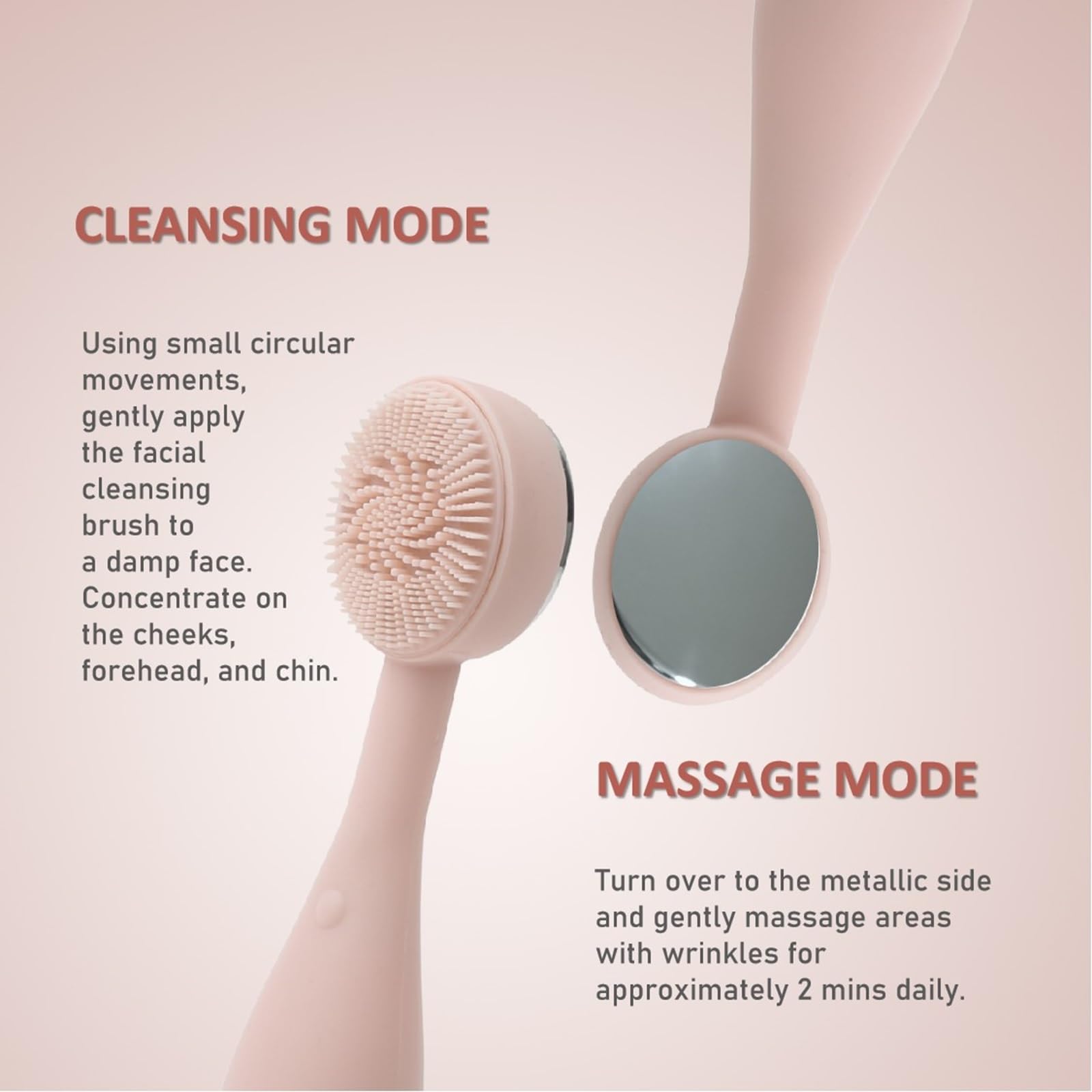 Vaomts Facial Cleansing Brush,Silicone Face Scrubber Exfoliator For Women Men,Waterproof Sonic Vibrating Face Brush Cleanser For