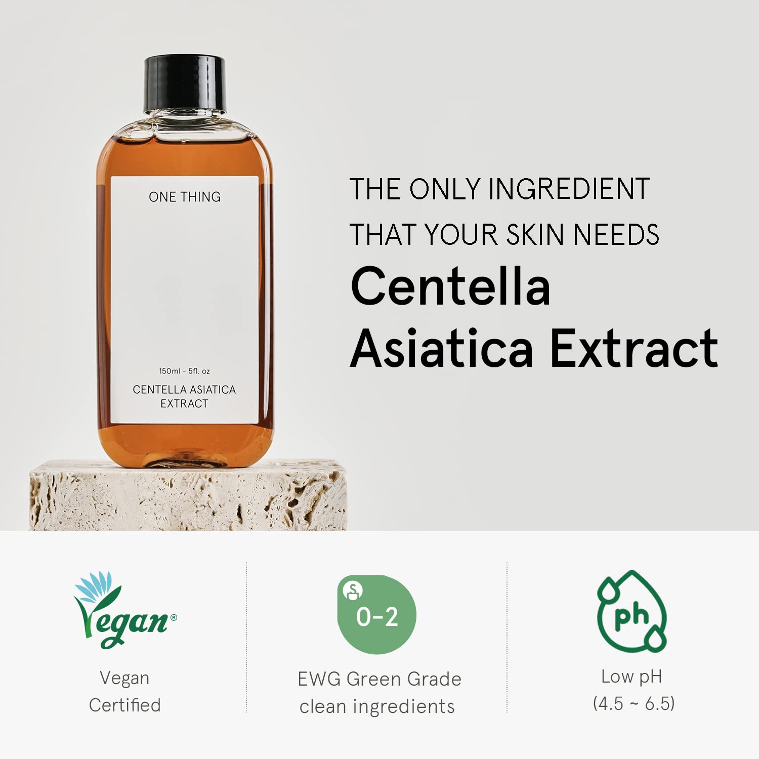 One Thing Centella Asiatica Extract Cica Toner 5.07 Fl Oz | Hydrating Soothing Facial Extracto For Sensitive Oily Acne Prone Ski