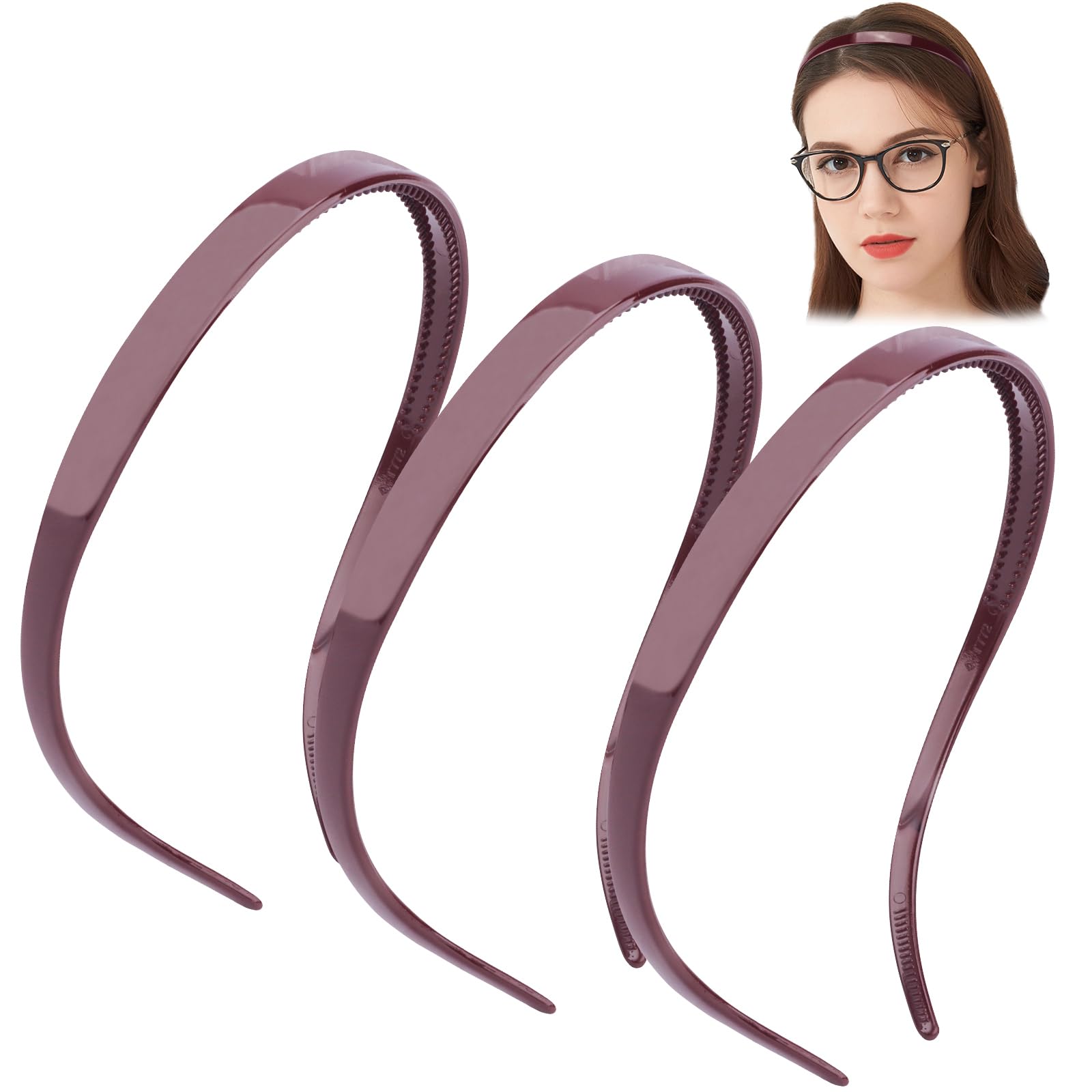 TOBATOBA Flex No Pressure Headbands, Headbands for Glasses Wearers, Sunglasses Headband No Headache Headband Comfortable Headban