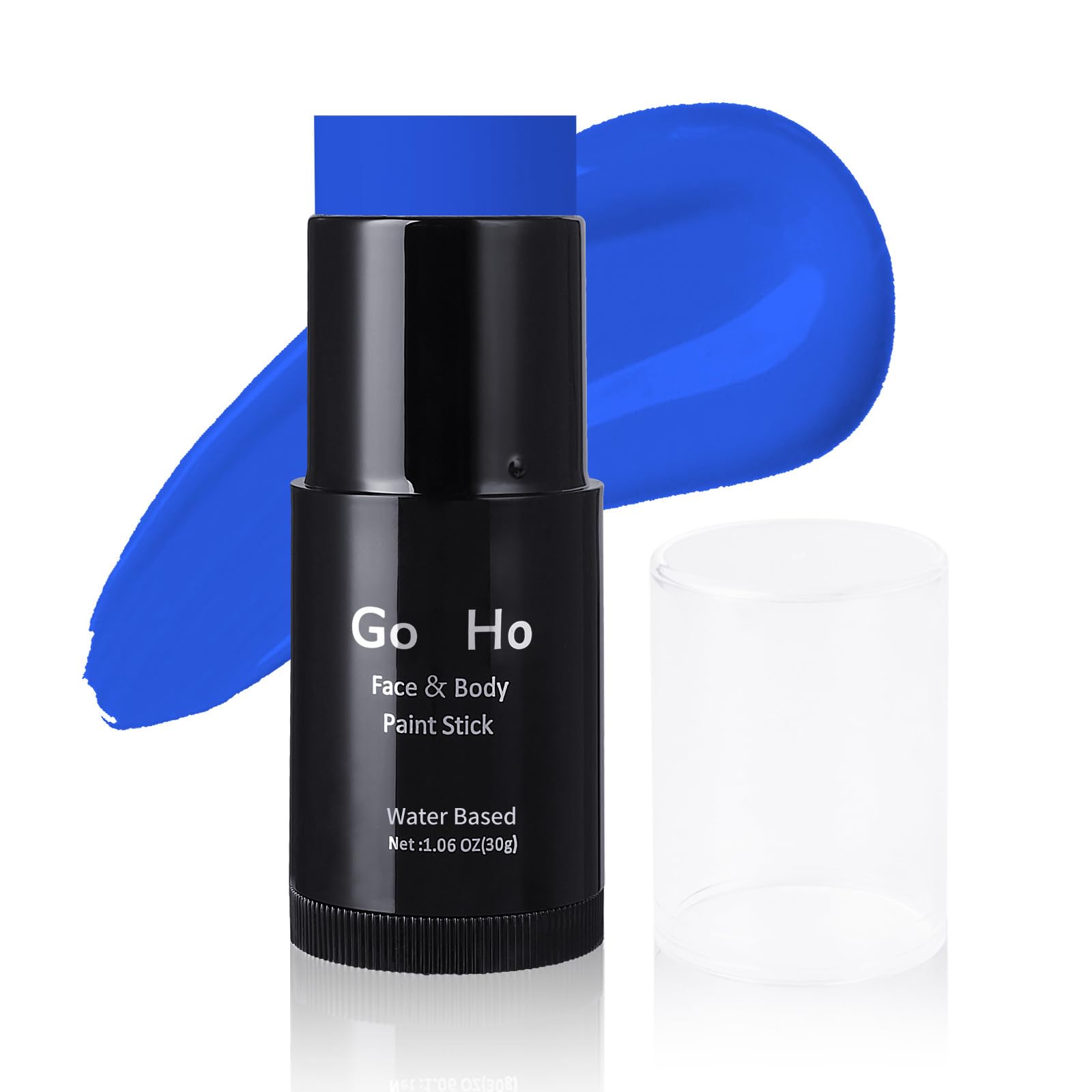 Go Ho Royal Blue Face Body Paint Stick,Easily Washable Formula Face Paint Stick,Non-toxic Full-coverage Cream Blue Body Paint fo