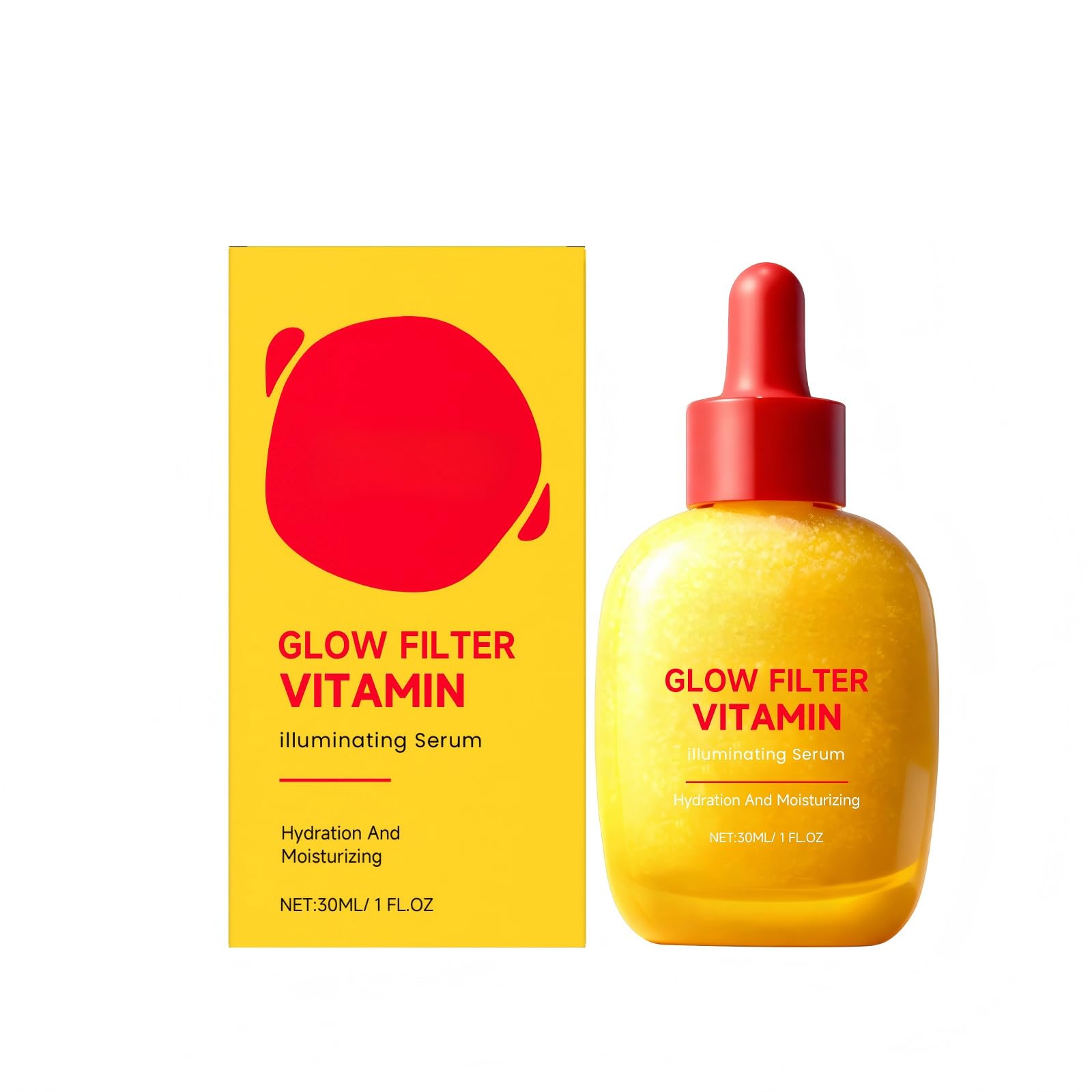 Glow Filter Vitamin Illuminating Serum | Hydration & Moisturizing Face Serum | Brightening Vitamin C & Hyaluronic Acid for Radia