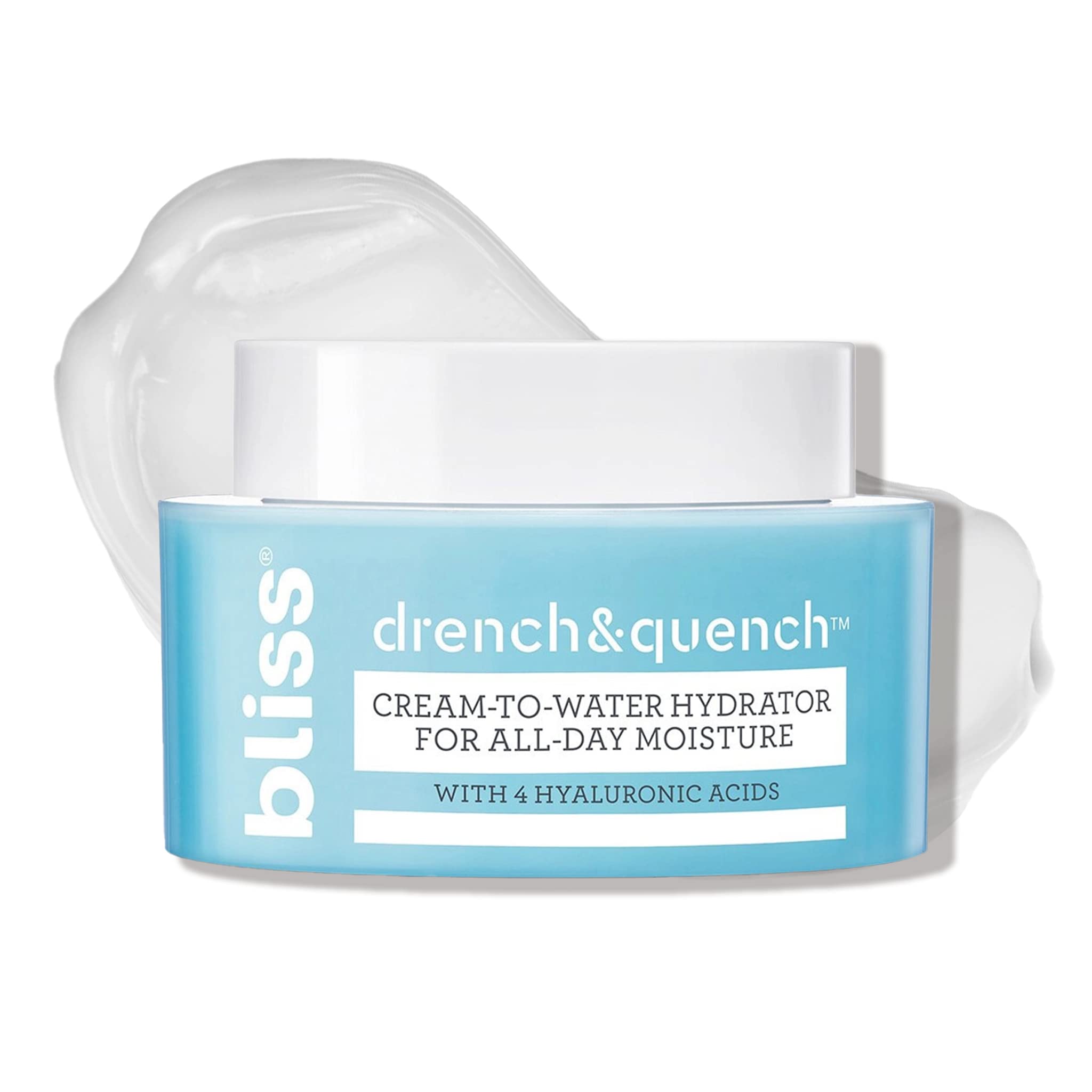 Bliss Drench & Quench Hyaluronic Acid Moisturizer For Face - 1 Fl Oz - Cream-To-Water - Hydrator For All-Day Moisture - Clean -