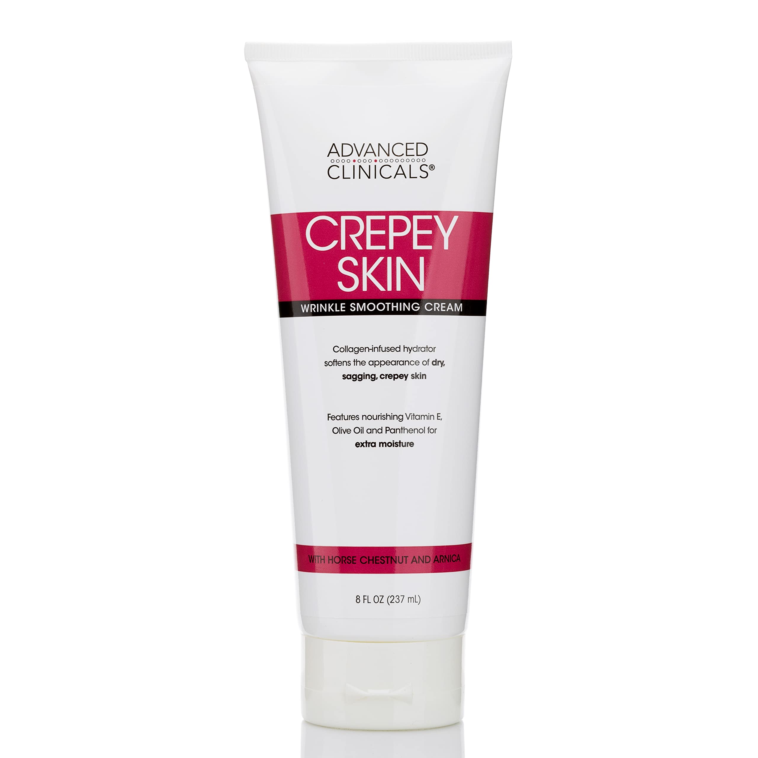 Advanced Clinicals Crepey Skin Care Treatment Body Lotion | Crepe Skin Wrinkle Eraser Moisturizer | Collagen Cream | Vitamin E C