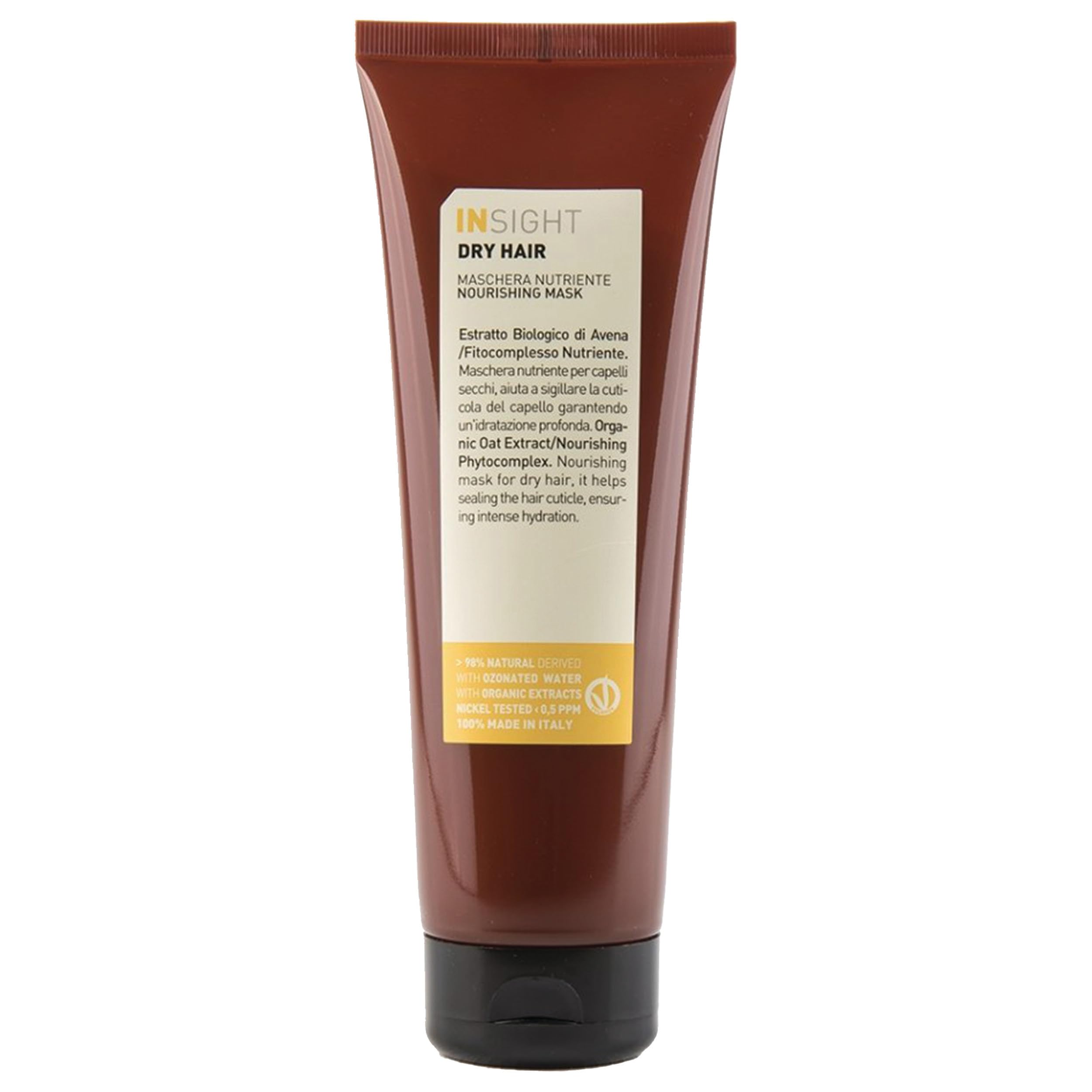 Insight Dry Hair Mask with Oat Extract & Nourishing Phytocomplex, Restructures Strands & Restores Shine, 8.5 Fl. Oz. / 250 mL