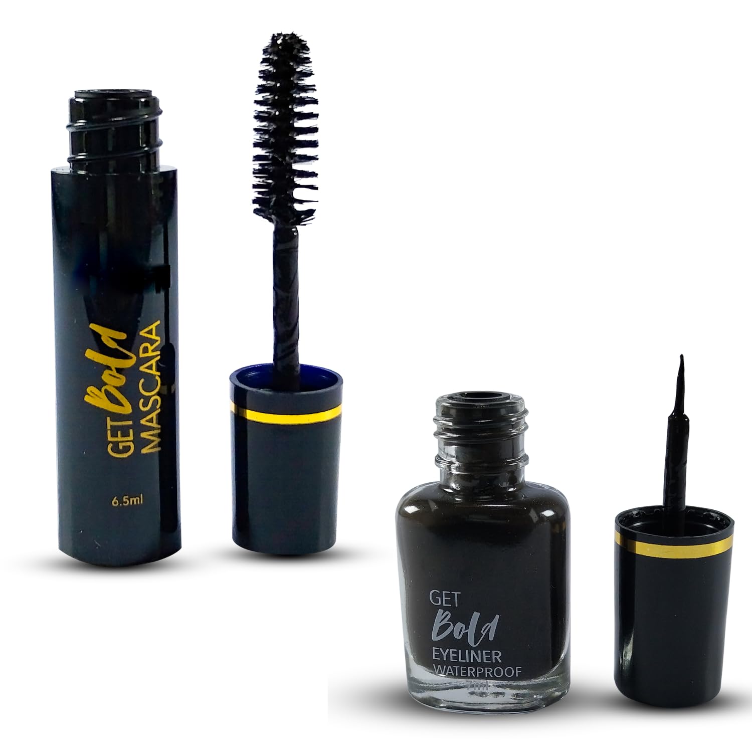 Mascara And Eyeliner Combo | Pack Of 2  Liquid Magicliner Mascara (7.5Ml) + Matte Finish Gel Eyeliner (7Ml) | Waterproof, Smudg