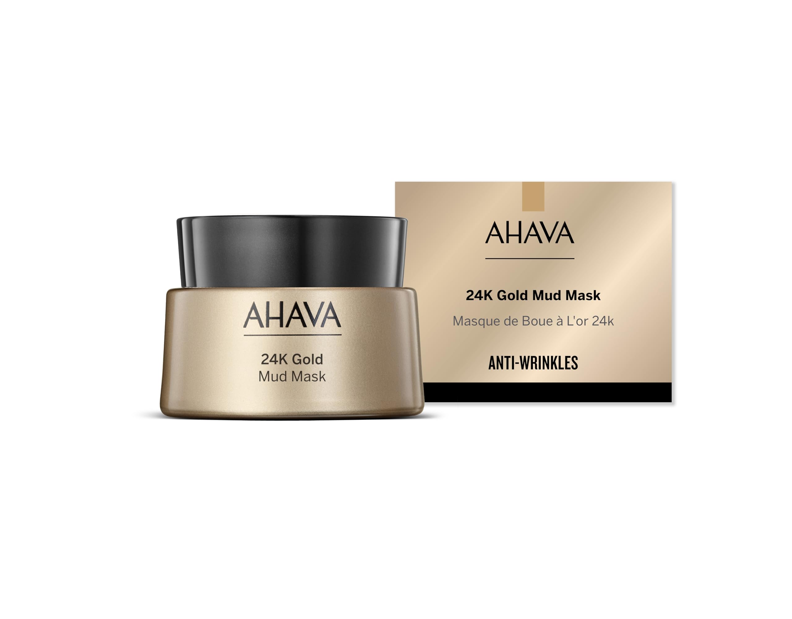 Ahava 24K Gold Mineral Mud Mask - Luxury Mud Mask For Refined, Luminously Radiant Skin, Smoothes, Firms & Illuminates, Includes
