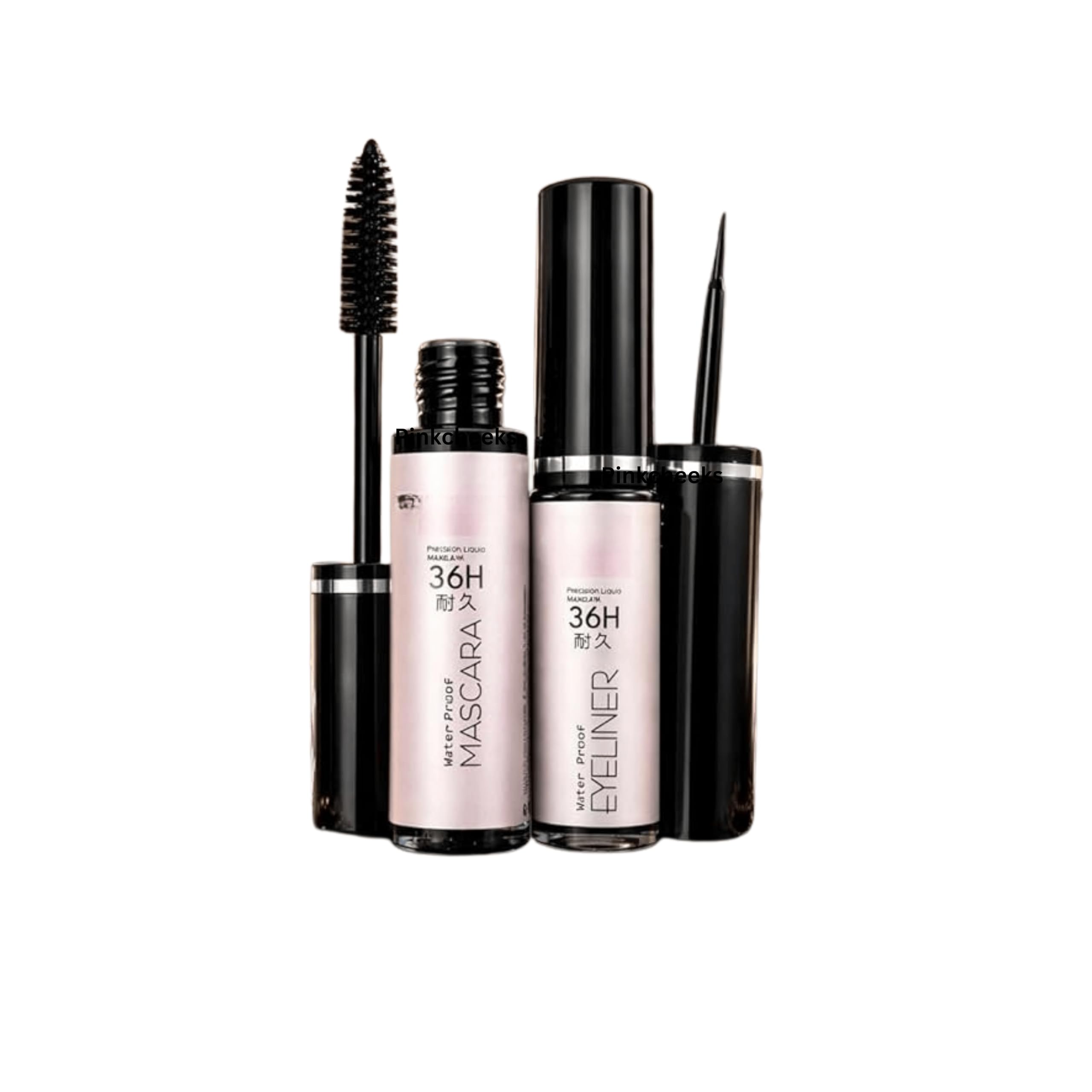 Waterproof Mascara & Eyeliner Combo | Intense Black Lash Volume & Precision Liquid Liner | SmudgeResistant, LongWear Eye Makeu