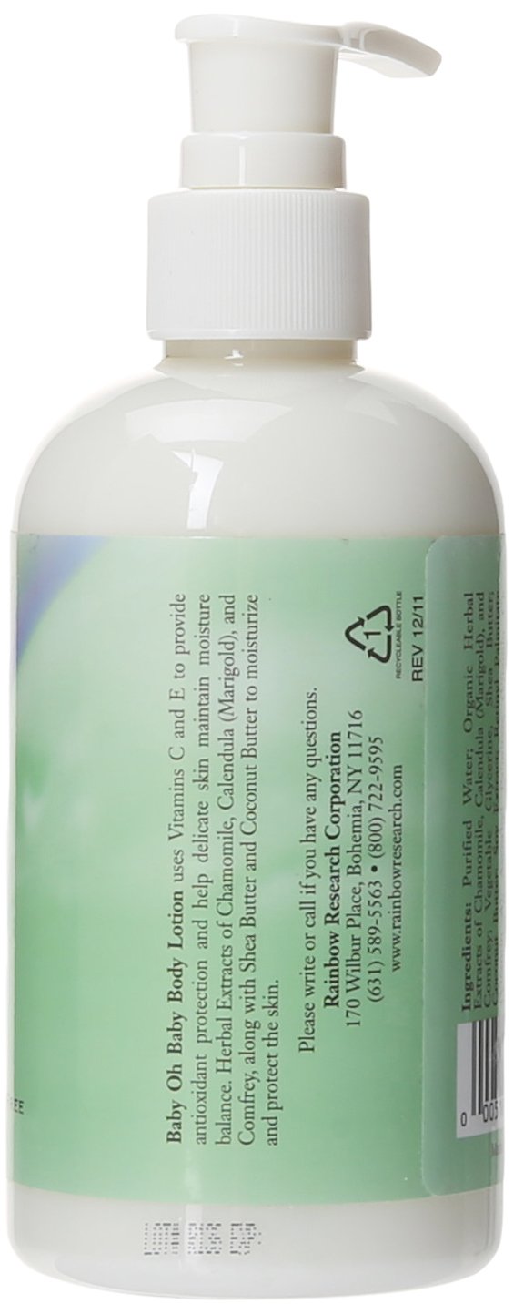 Rainbow Research Body Lotion Organic Herbal, 8 Fluid Ounce