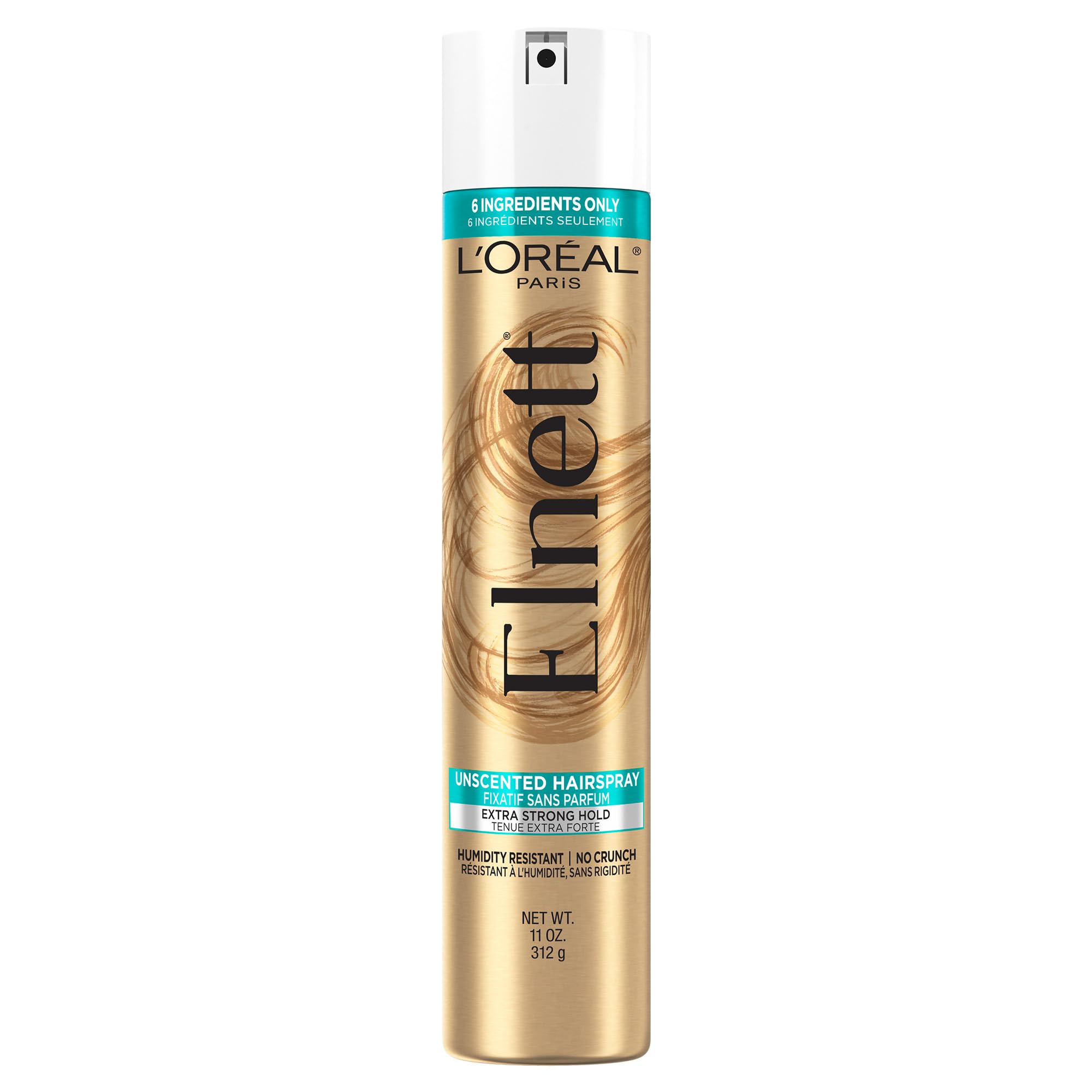 LOral Paris Elnett Satin Extra Strong Hold Hairspray  Unscented, 11 oz.