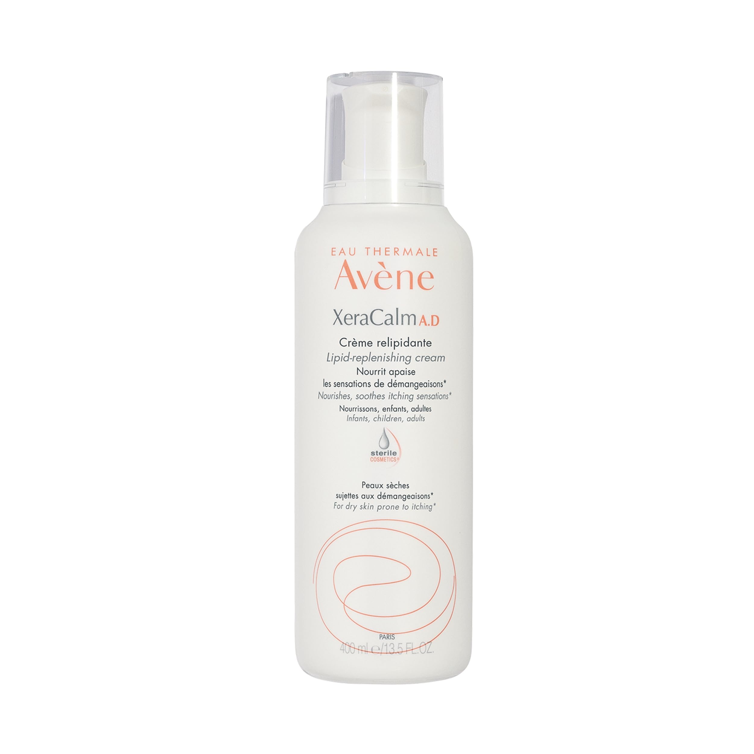Eau Thermale Avane Xeracalm Ad Lipid-Replenishing Cream, Atopic Dermatitis, Eczema-Prone, No Preservatives, Fragrance-Free, Pump