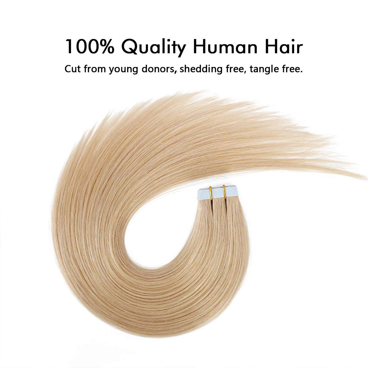 Suyya Tape In Hair Extensions Human Hair 100% Remy Human Hair 16 Inches 20Pcs 40G/Pack Straight Seamless Skin Weft Tape In Human