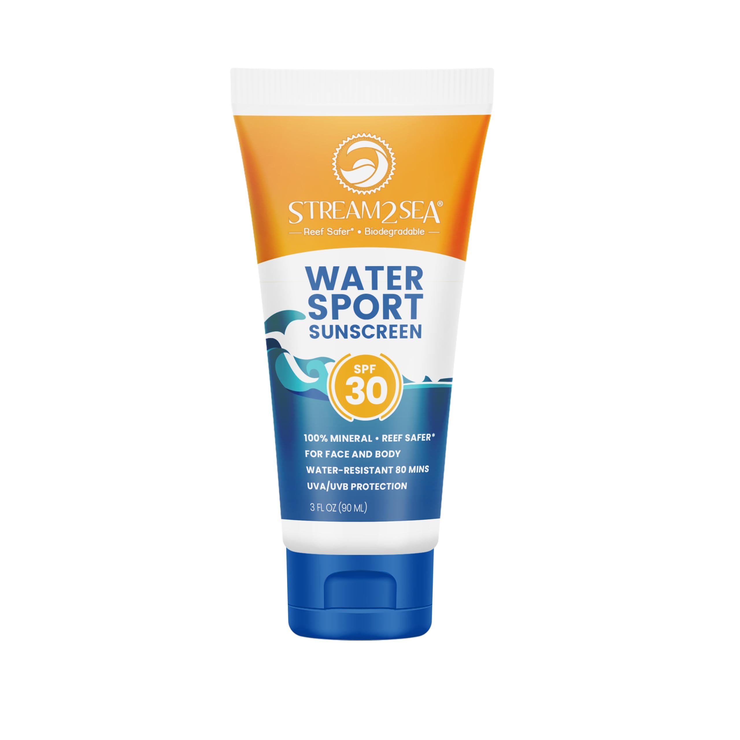 Stream 2 Sea Spf 30 Mineral Sunscreen Biodegradable And Reef Safe Sunscreen, 3 Fl Oz Non-Greasy And Moisturizing Mineral Sunscre